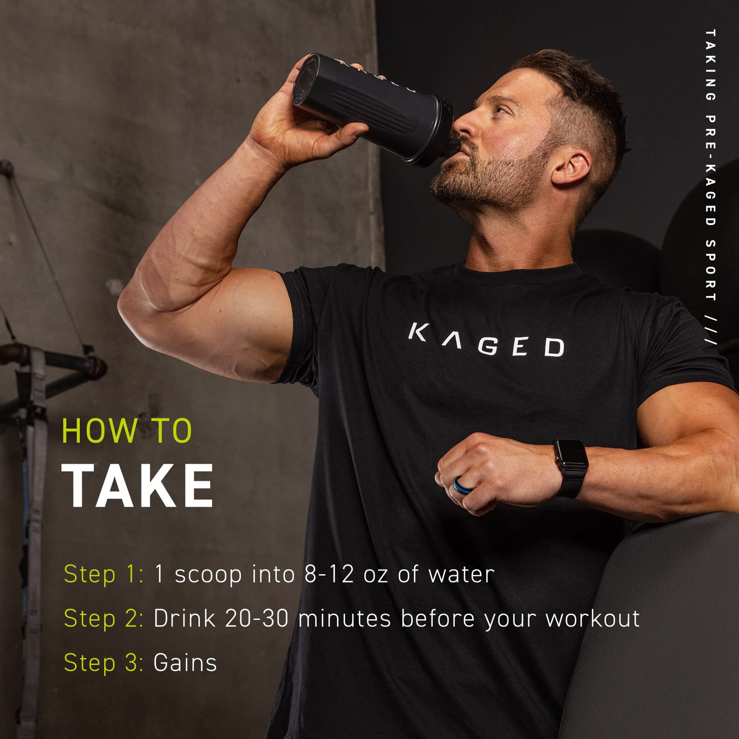 Kaged Athletic Sport Pre Workout Powder | Mango Lime | Energy Supplement for Endurance KagedUS supplements