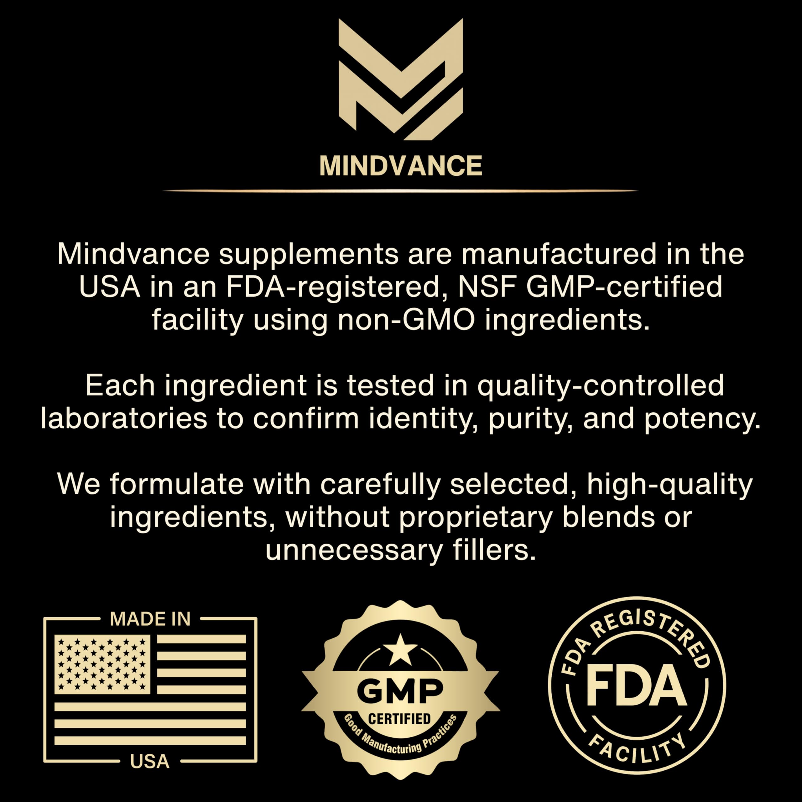 Mindvance Apigenin 100mg with L-Theanine 200mg Supplement Capsules for Sleep Support, Relaxation, Clarity & Calm | Melatonin Free | 60 Vegan Capsules MindvanceAu supplements