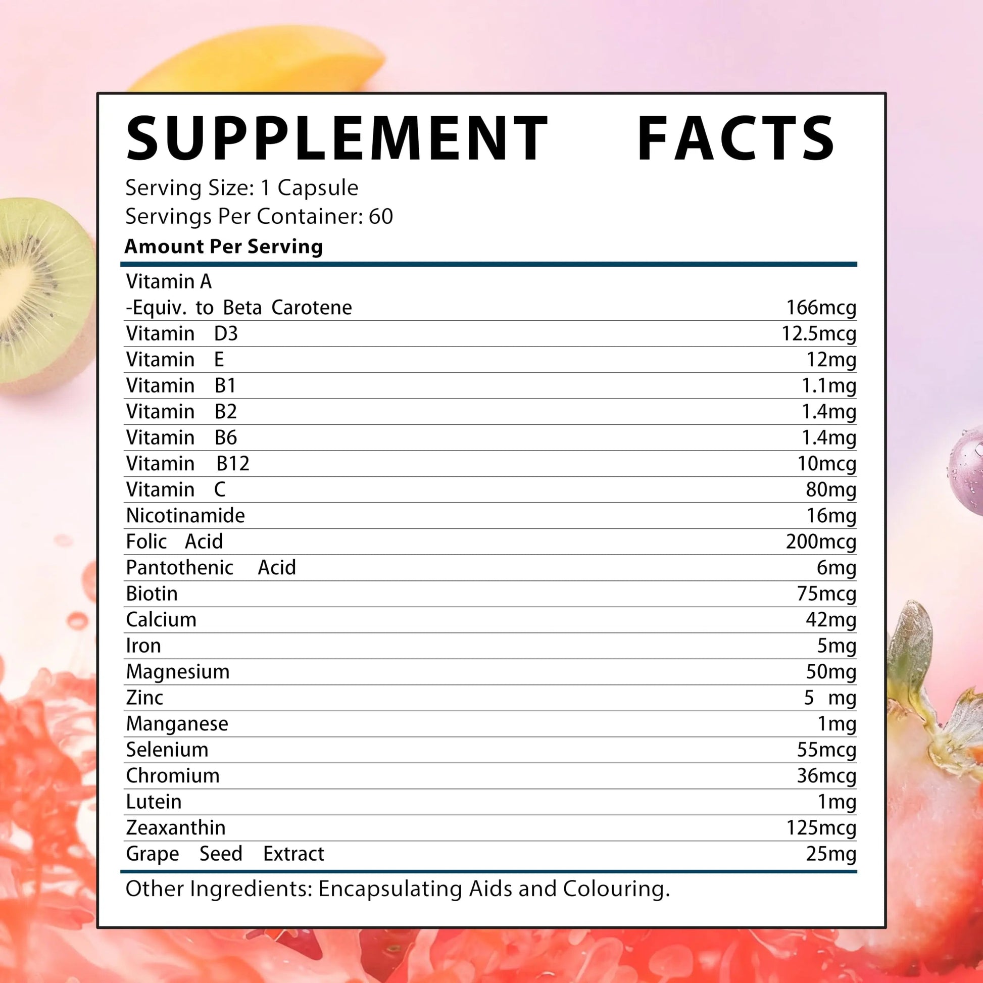 NYO3 Multivitamin for Women with 22 Essential Nutrients | 7 Minerals & 3 Special Additives & 12 Vitamins | Lutein, Zeaxanthin, Grape Seed | NYO3Au supplements