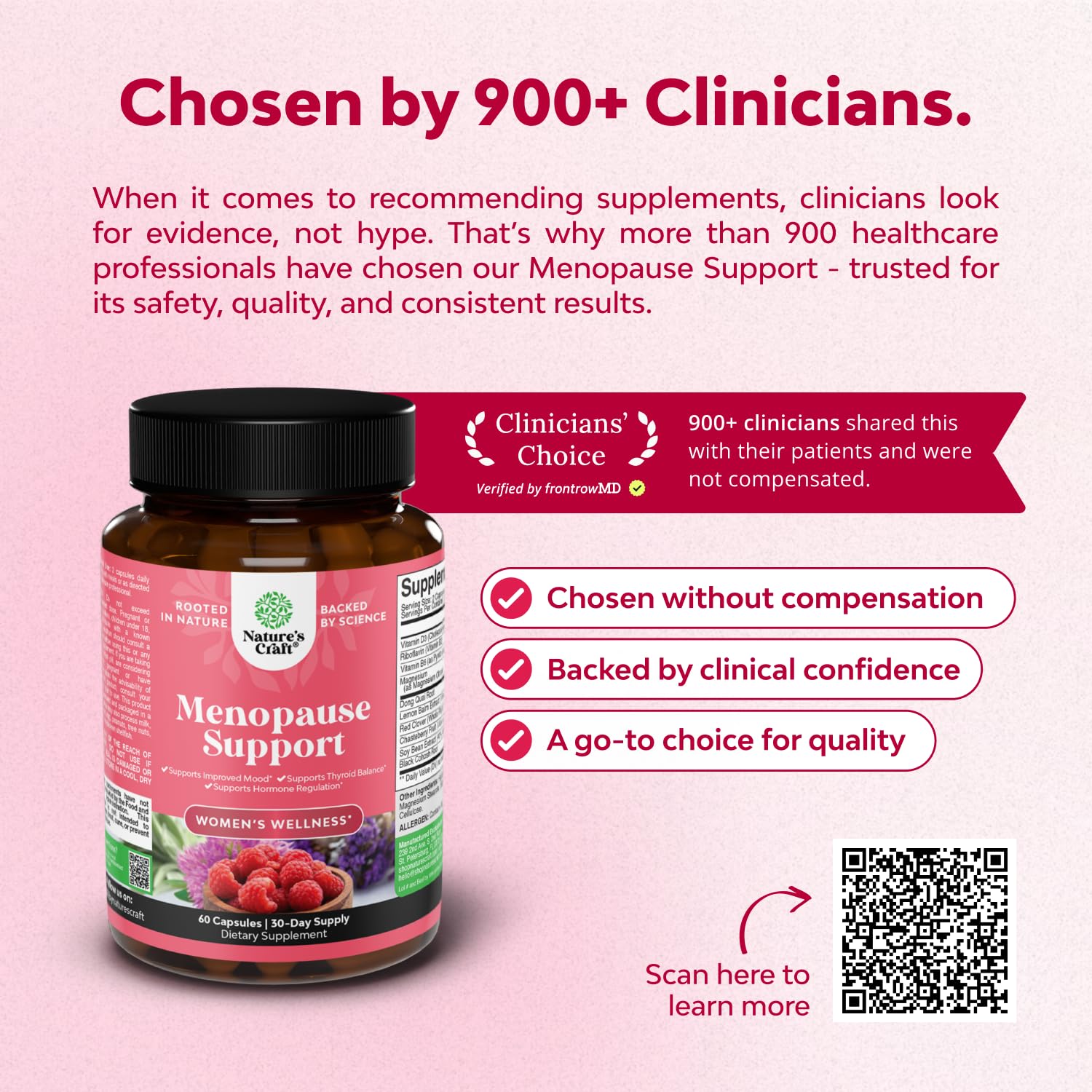 Complete Herbal Menopause Supplement for Women - Female Hormone Balance Capsules for Night Sweats Hot Flashes & Mood Swings with Dong Quai, Chaste Berry & Black Cohosh Root - 60 Count Natures CraftAu supplements