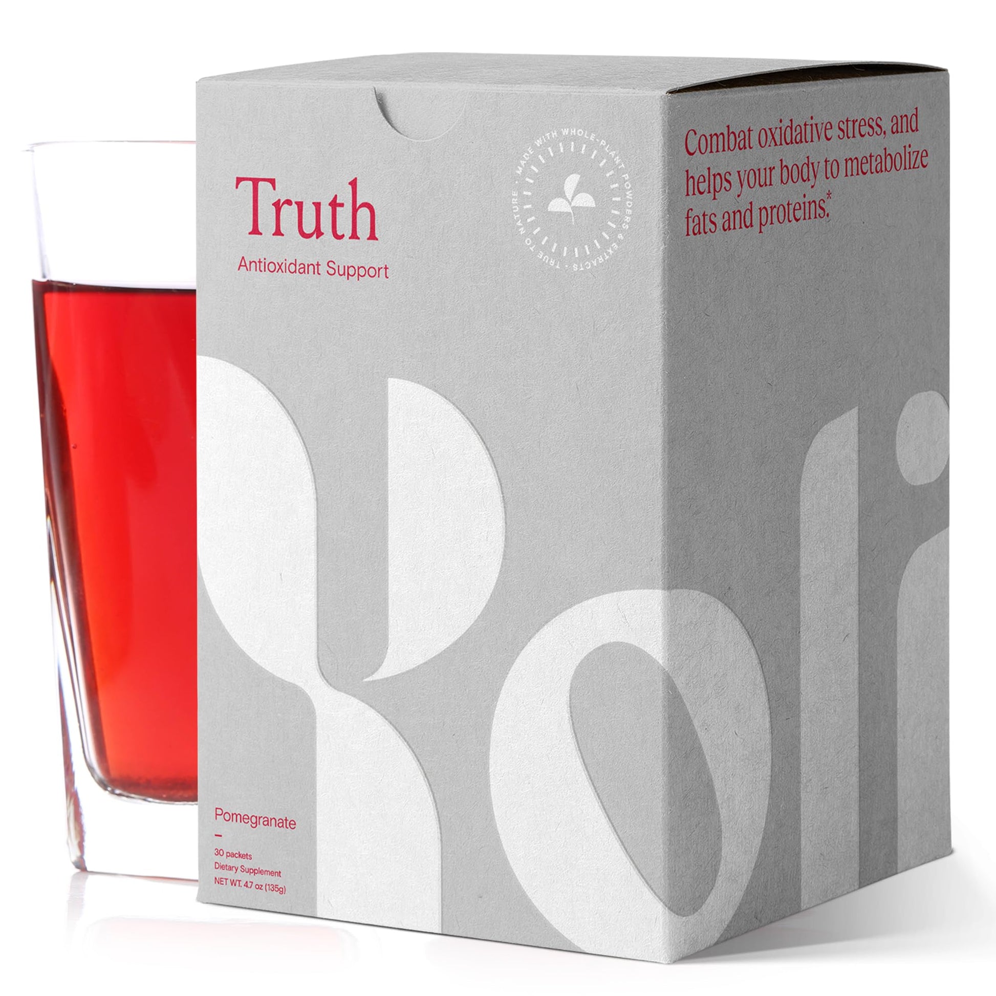 Yoli® Truth Antioxidant and Immune Support Supplement with Vitamin C, Botanicals, Superfruits, and Minerals - Pomegranate, 30 Packets YoliAu supplements
