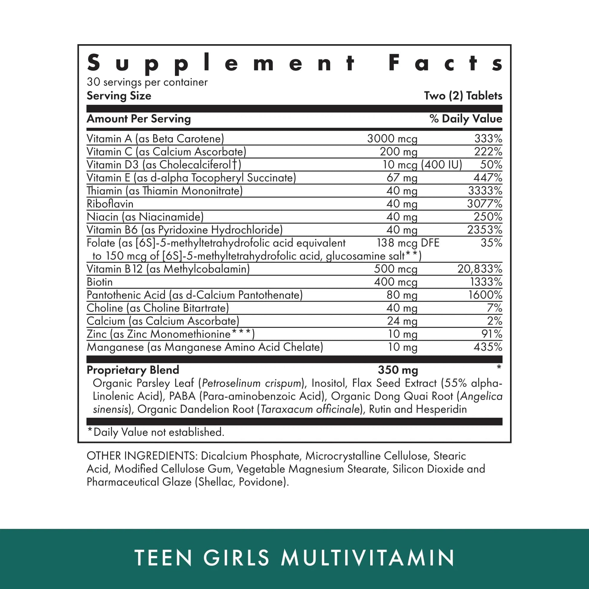 Michael's Health Naturopathic Programs Teen Girls Multivitamin - 60 Vegetarian Tablets - with B Complex Vitamins & Female Herbal Blend MICHAEL'SAu supplements