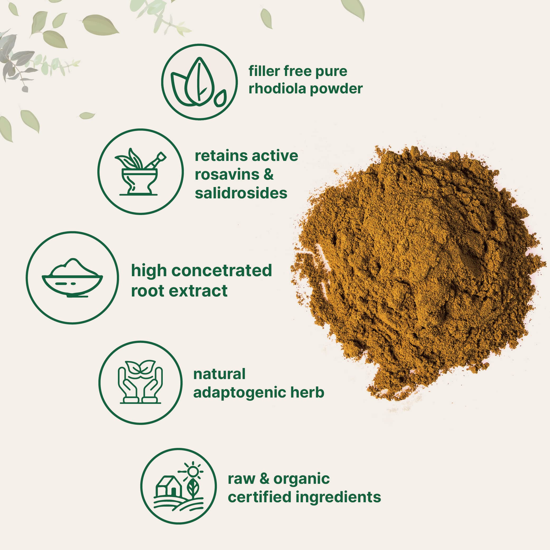 Micro Ingredients Organic Rhodiola Rosea Root Extract, 50g Powder | Adaptogenic Herb Micro IngredientsAu supplements