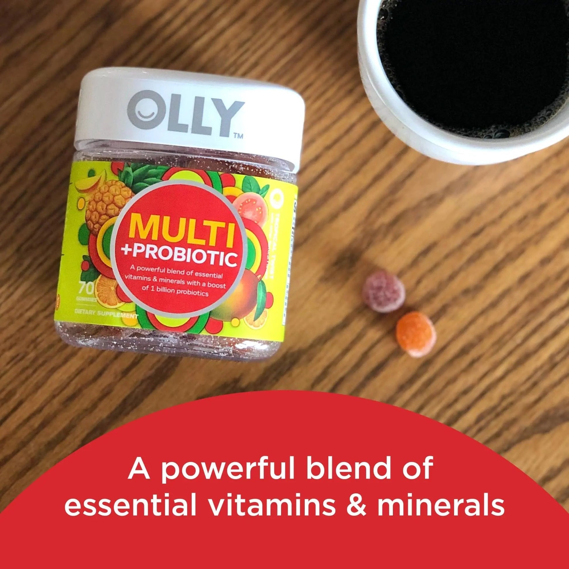 OLLY Multi + Probiotic Adult Multivitamin Gummy, 1 Billion CFUs, Digestive and Immune Support & Heavenly Hair Gummy, Supports Healthy Hair OLLYAu supplements