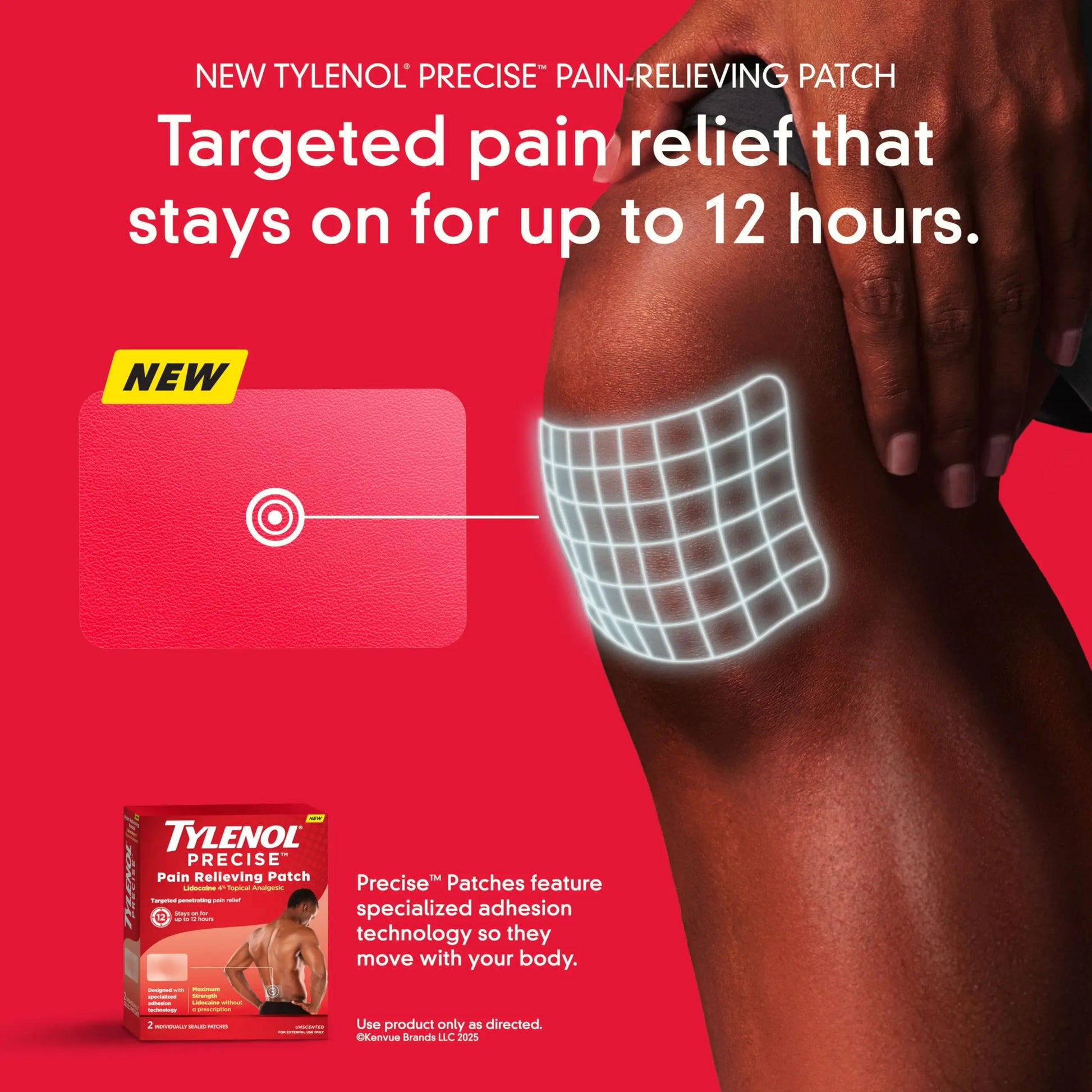 Tylenol Precise Pain Relieving Patches, Large Topical Analgesic Patches + Maximum OTC Strength Lidocaine Penetrates, Targeted Relief Ideal for Shoulder, Back & Knee Pain, Unscented, 4 ct TylenolAu supplements
