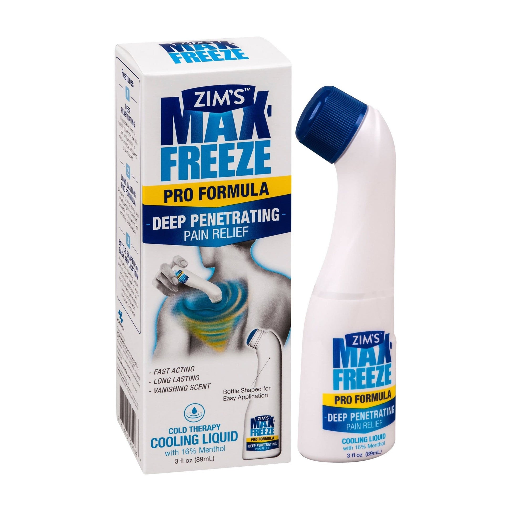 Zim's Max Freeze Liquid | 3 Pack - Pain Relief Topical Analgesic Cooling Liquid for Muscles and Joints Associated with Backaches, Arthritis, Strains, Bruises & Sprains, (P251080-1) 3 Ounce Zim’s MaxAu supplements