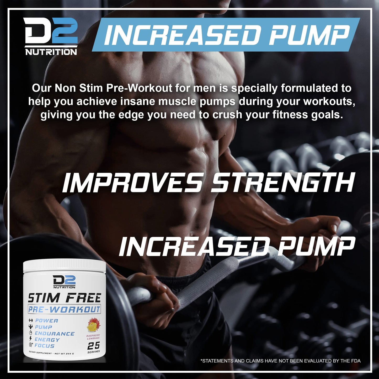 Precium Nutrition Stim Free Pre Workout - Best Non Caffeine Powder No Amazing Power Precium NutritionUS supplements