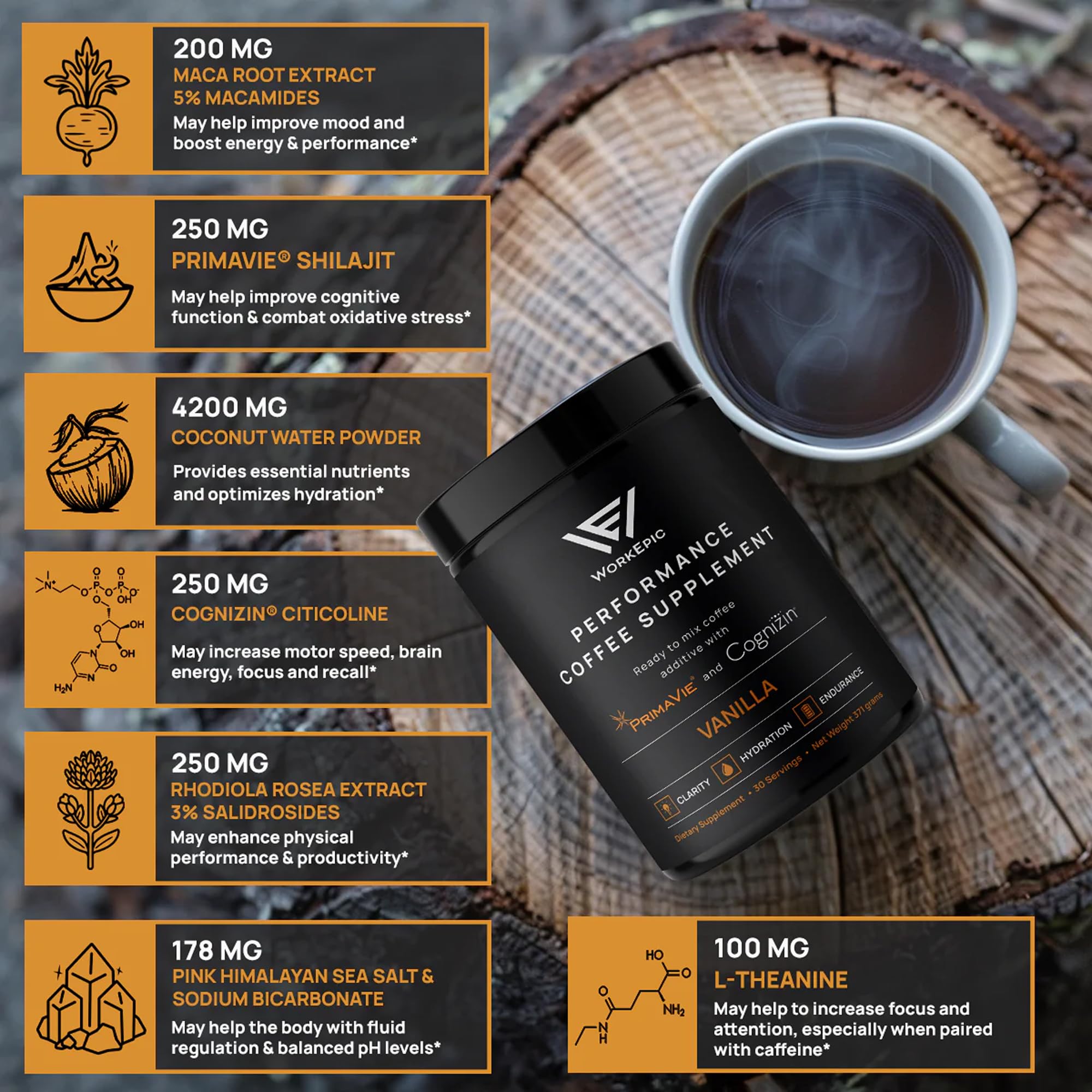WorkEpic Performance Coffee Supplement WorkEpicAu supplements