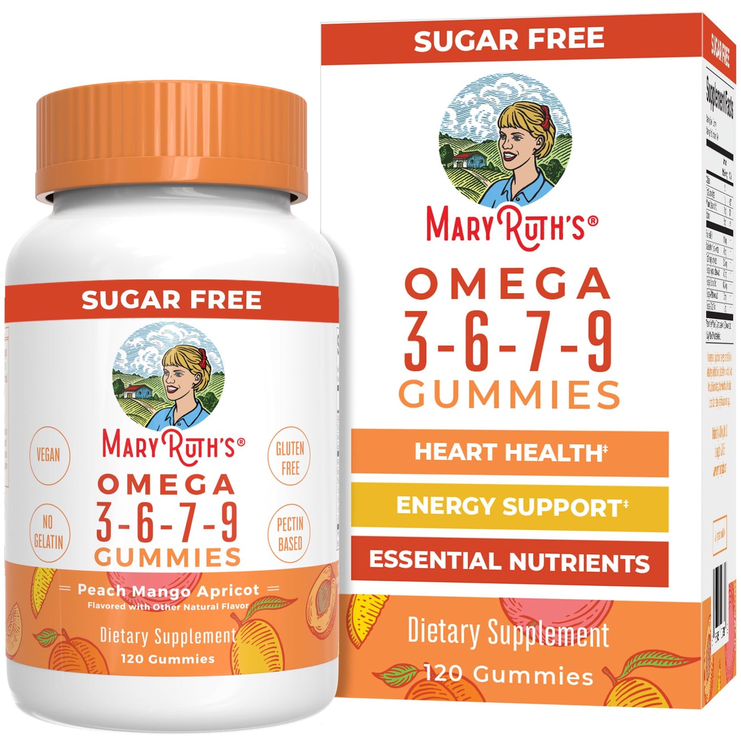MaryRuth Organics Vegan Omega 3 6 7 9 Gummies | Up to 4 Month Supply | Omega 3 Supplement with Flaxseed Oil | Omega 3 Gummies MARYRUTH'SUS supplements