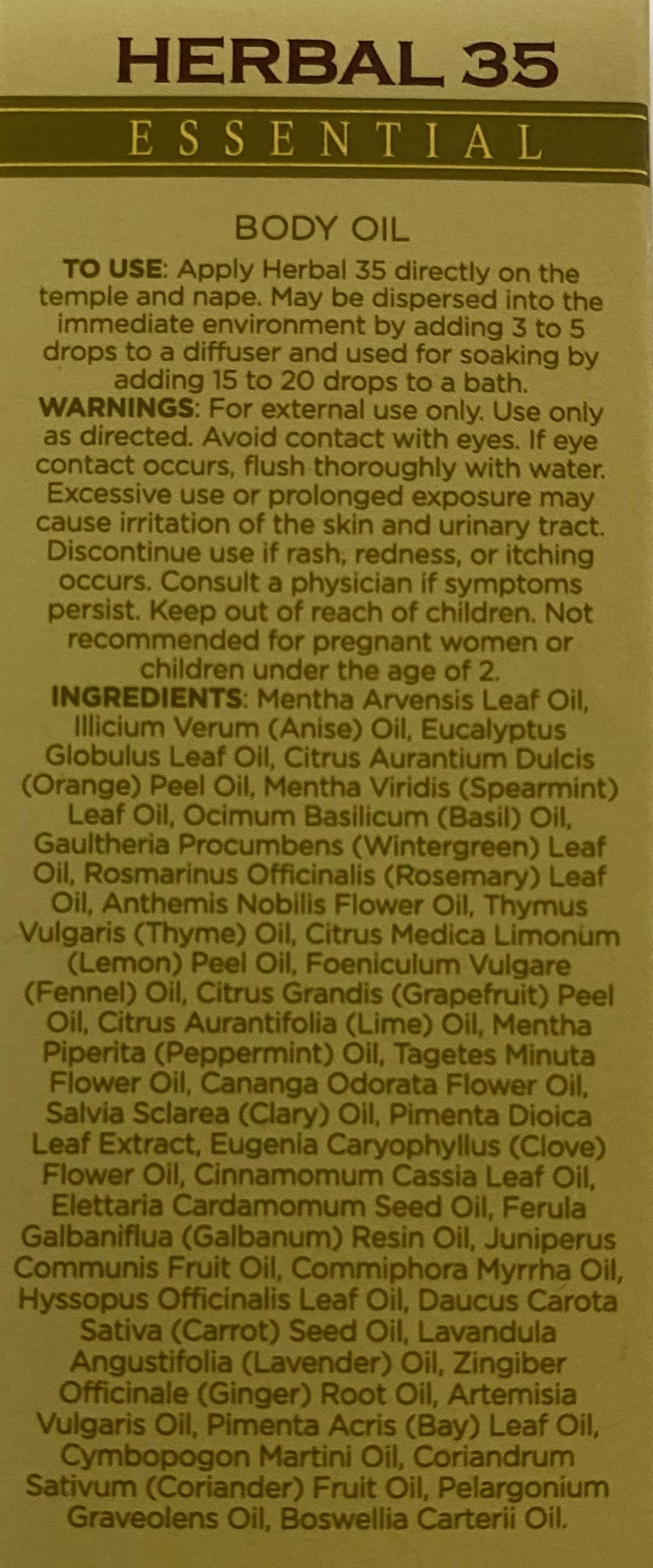L'eudine Herbal 35 Essential Oil, Soothing and Calming Eucalyptus Essential Oil, Powerful Blend L'eudineAu supplements