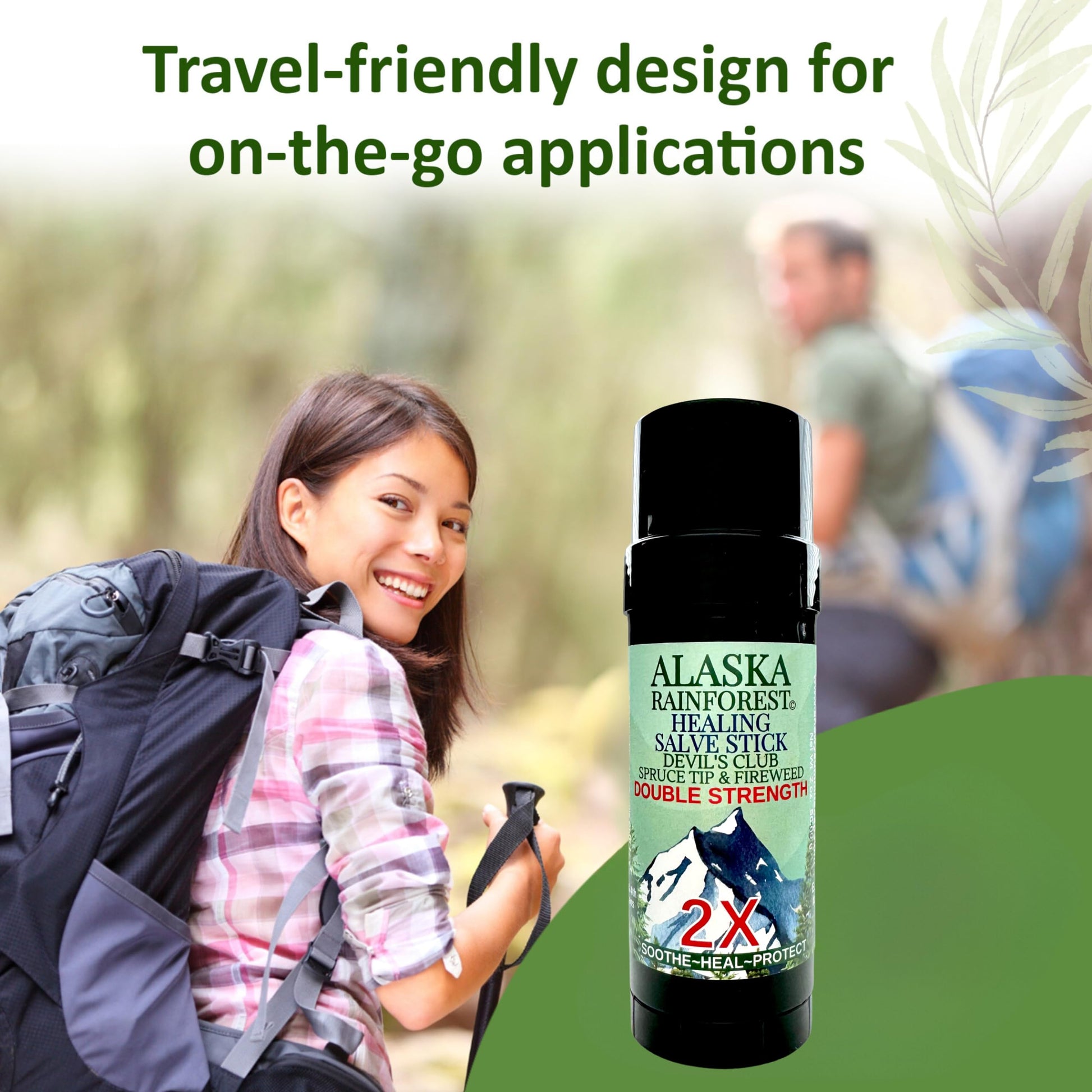 Snowy Summit Alaska Rainforest 2X Salve Stick - Salve for Dry Skin & Joint Relief - Natural Salve for Soothing Skin with Gentle Aroma - Body & Hand Salve - Muscle Rub Alaskan Devil’s Club Oil Snowy SummitAu supplements