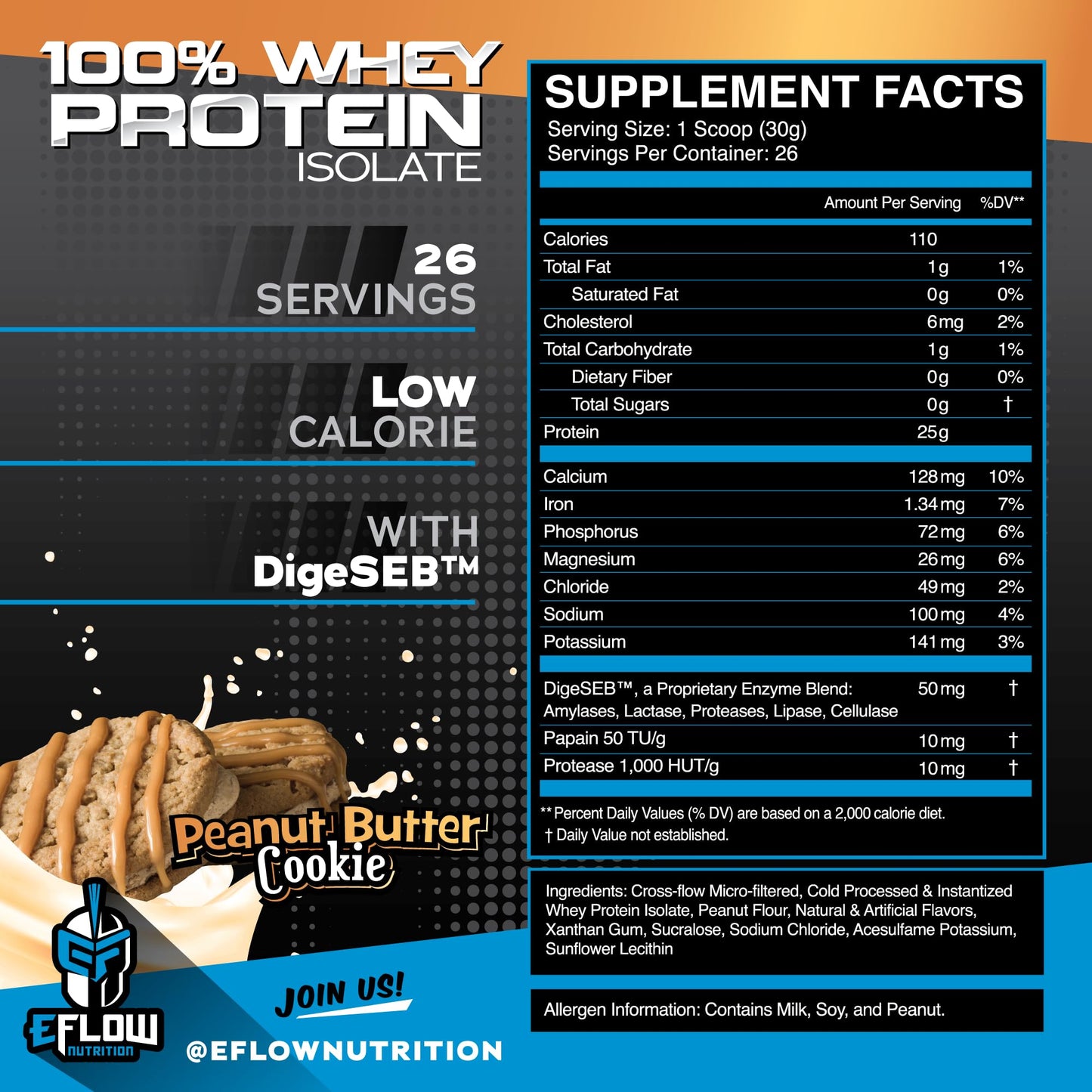 eFlow Nutrition 100% Whey Protein Isolate - Lactose-Free Digestive Enzymes Added eFlow NutritionUS supplements