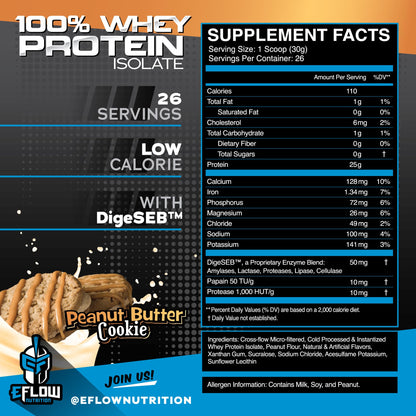 eFlow Nutrition 100% Whey Protein Isolate - Lactose-Free Digestive Enzymes Added eFlow NutritionUS supplements