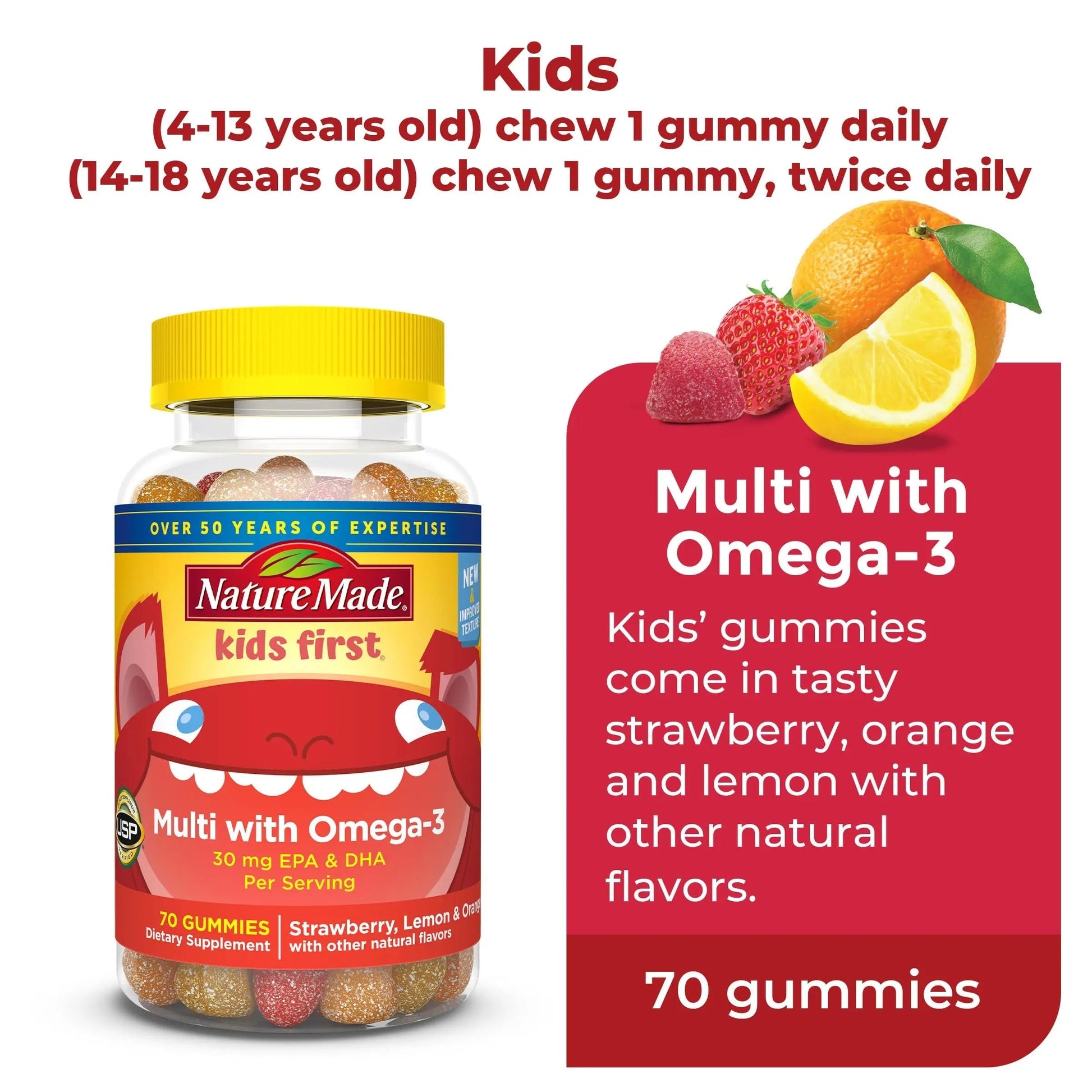 Nature Made Adult & Kids Multivitamin Gummies Combo Pack, Multis with Vitamin C, Vitamin D3, B Vitamins, Zinc, Omega 3 Fish Oil & More Nature MadeAu supplements