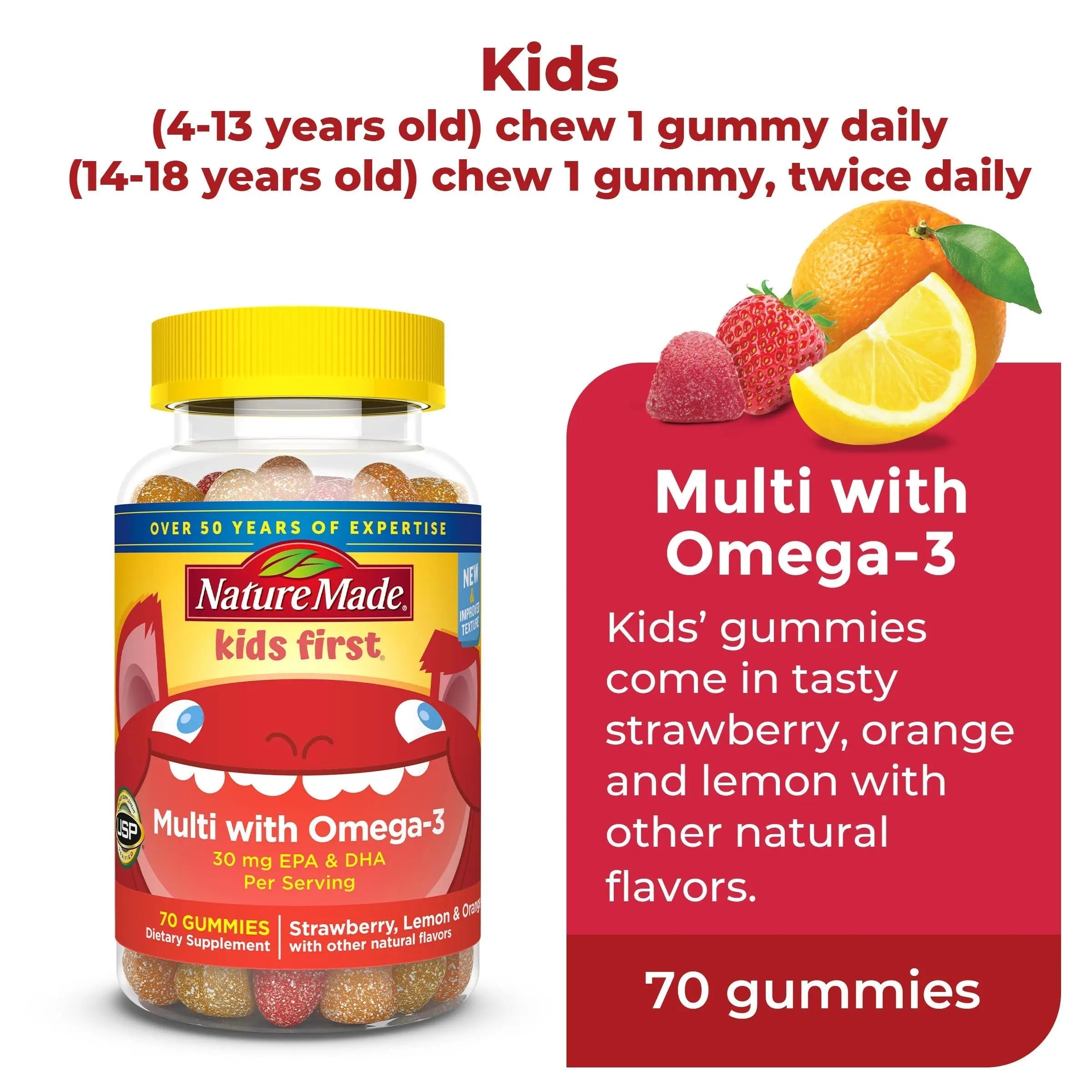 Nature Made Adult & Kids Multivitamin Gummies Combo Pack, Multis with Vitamin C, Vitamin D3, B Vitamins, Zinc, Omega 3 Fish Oil & More Nature MadeAu supplements