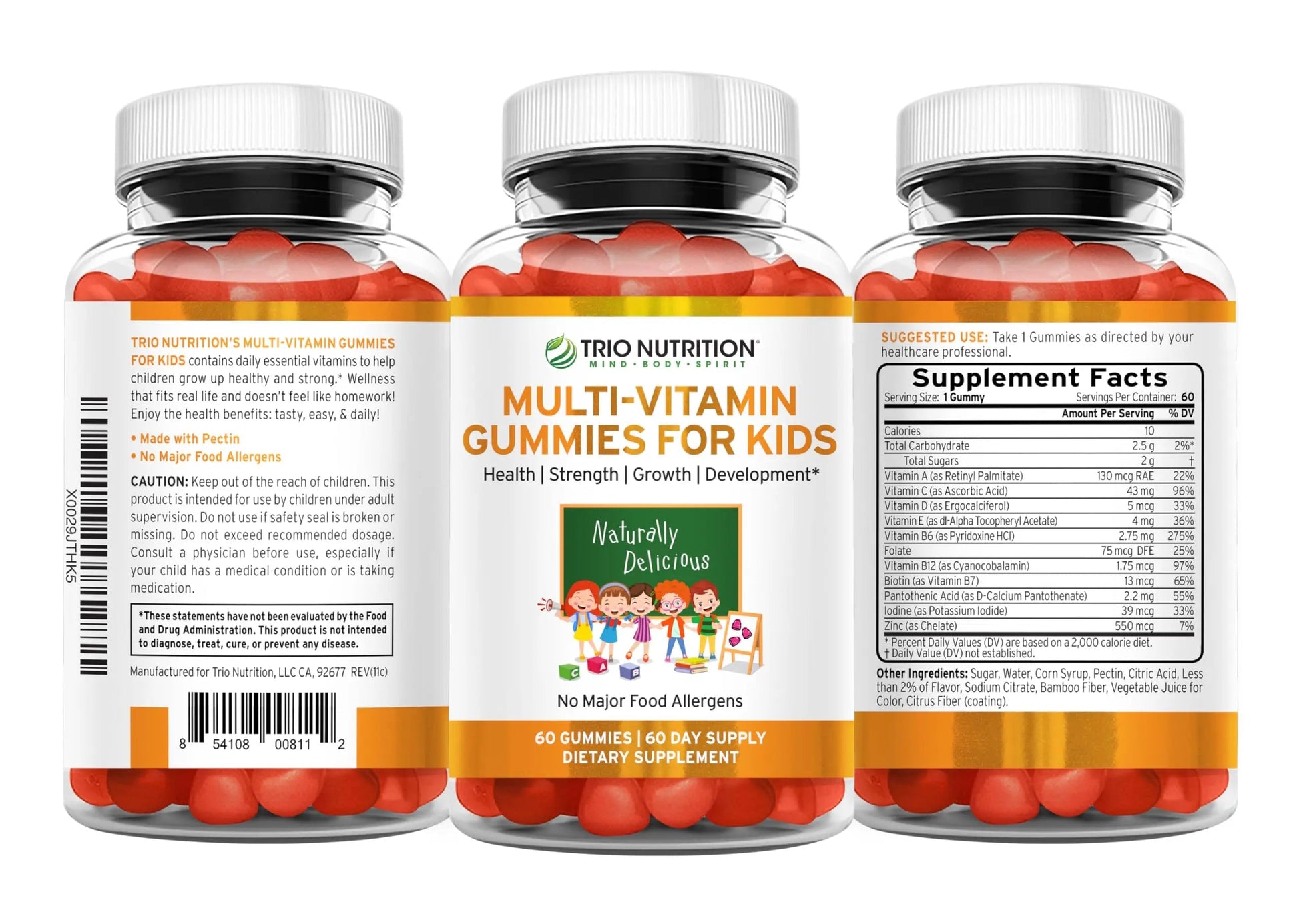 TRIO NUTRITION Premium Kids Multivitamin Gummies with Vitamin C & Zinc for Immune & Energy Support | TRIO NUTRITIONAu supplements