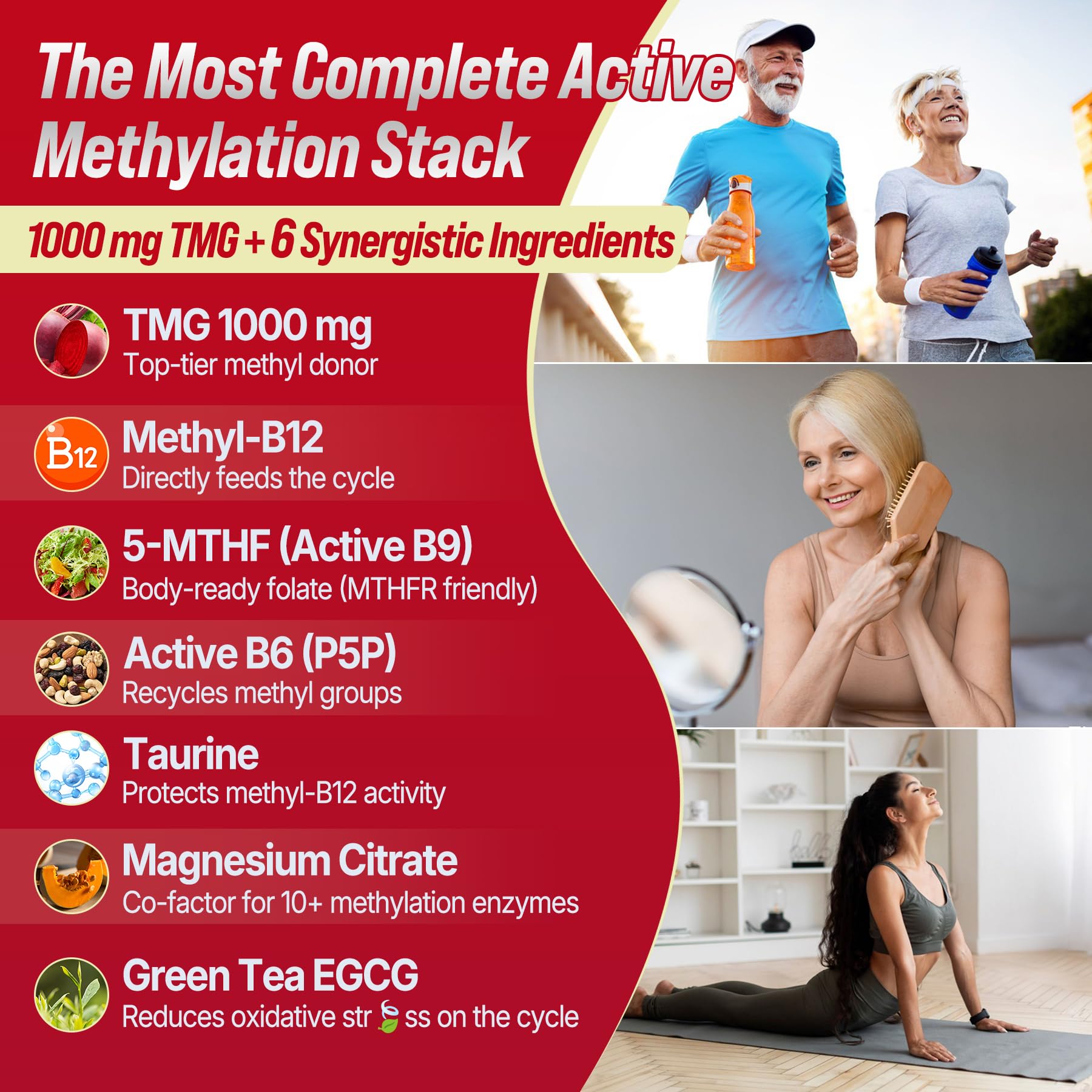 2Pack TMG Gummies 1000mg Betaine Anhydrous + Methylated Multivitamin & B Complex Methylated(Methylfolate B12 B6), Magnesium, Taurine - Essential Trimethylglycine for Homocysteine Levels, Brain, Energy NextdiaAu supplements