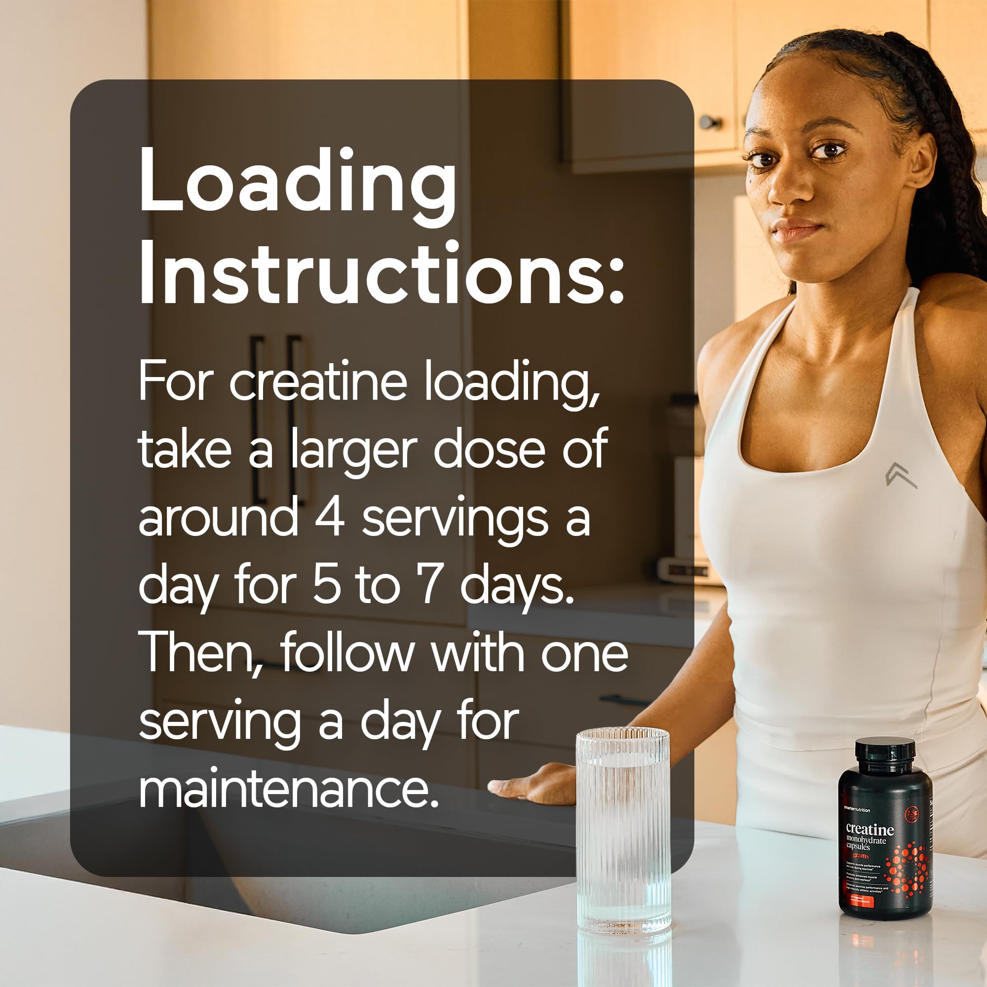SMARTERNUTRITION Creatine Monohydrate Pills with 2500mg (2.5g) Per Serving, Vegan Capsules - Pre & Post Workout Recovery Support, Promotes Muscle Mass &. Endurance - 60 Count[30-Day Supply] SMARTERNUTRITIONAu supplements