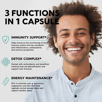 Irish Sea Moss Capsules - Made with Organic Sea Moss, Bladderwrack & Burdock Root - Made in USA - Advanced Superfood - Natural Multi Supplements Blend - Immunity & Energy Support - 90 Vegan Capsules NUTRAHARMONYUS supplements