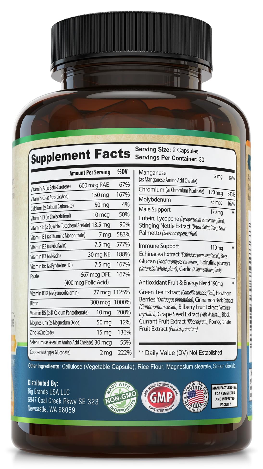 Whole World Wellness Mens Daily Multivitamin Multimineral Supplement for Energy, Focus, Stamina & Performance. Made for Men with 30+ Nutrients, Fruit & Energy Blend. Mens Vitamins, Made in The USA. WHOLE WORLD WELLNESSAu supplements