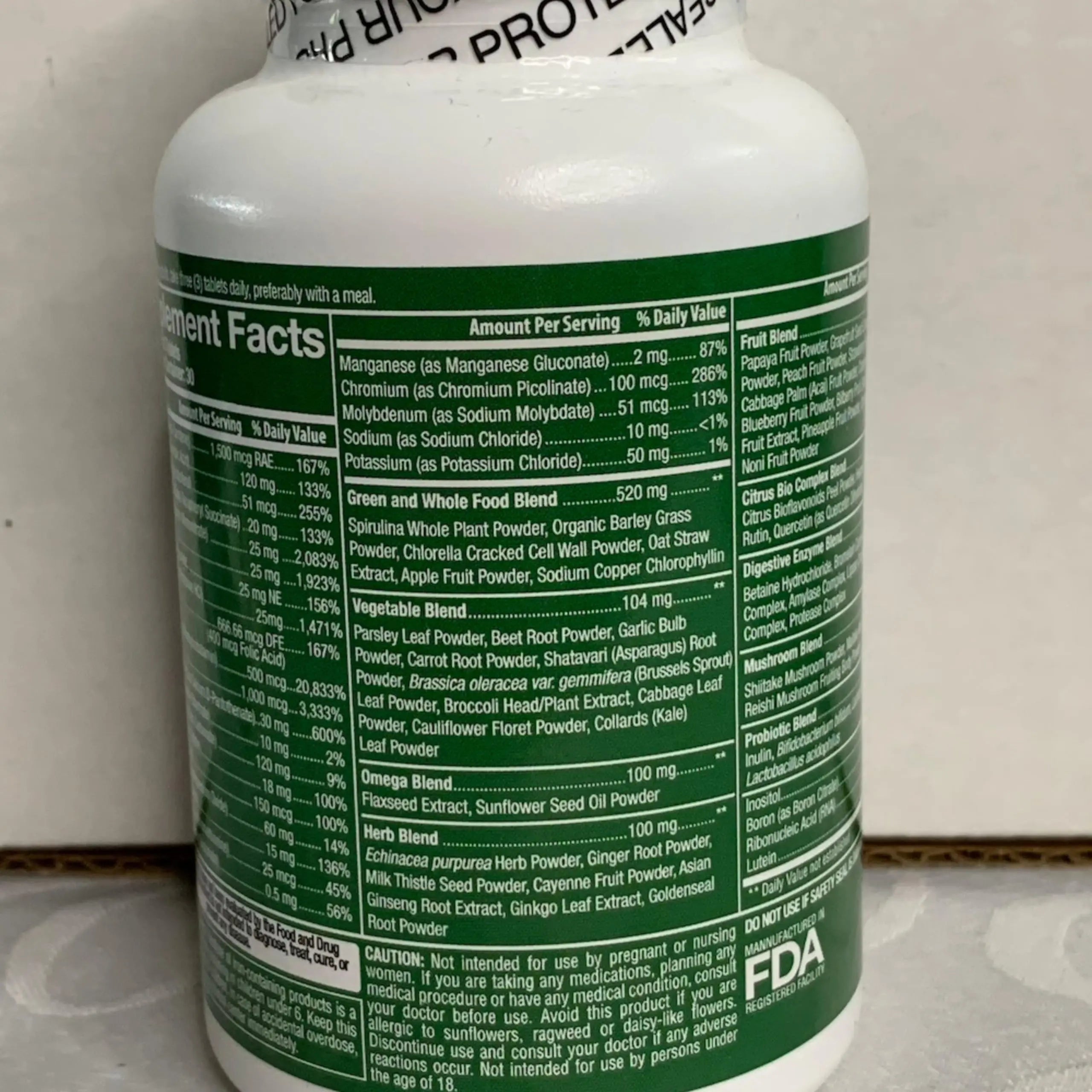Whole Nature Whole Food Multivitamin for Men and Women Complete Daily Superfood Vitamins Plus Minerals Digestive Enzymes Whole NatureAu supplements