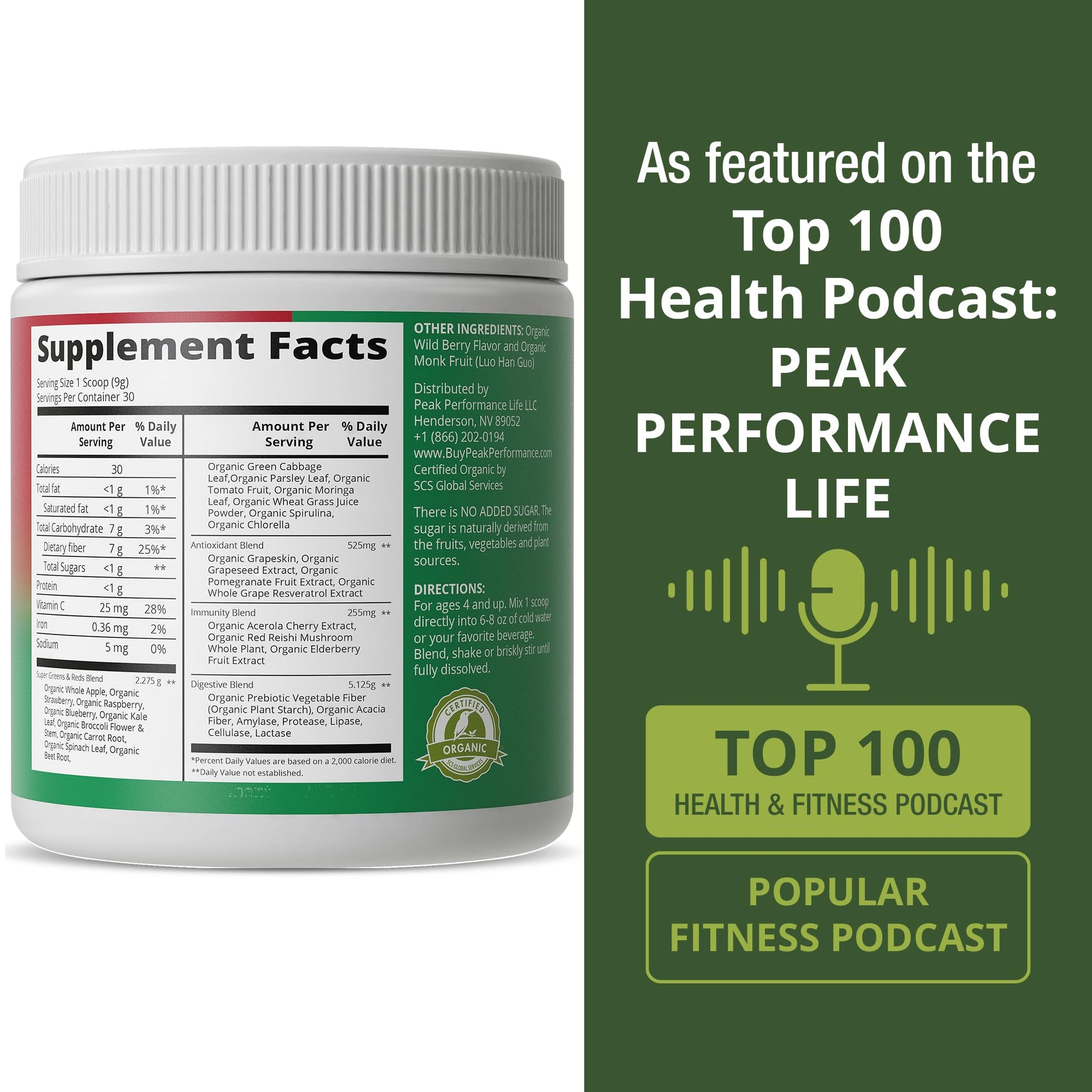 Kids Greens and Reds Superfood Powder. Best Tasting Organic Vegan Super Food Juice with 25+ Real Fruits and Vegetables. Gluten Free Real Food Vitamins. Green and Red Superfoods Supplement for Children Peak PerformanceAu supplements