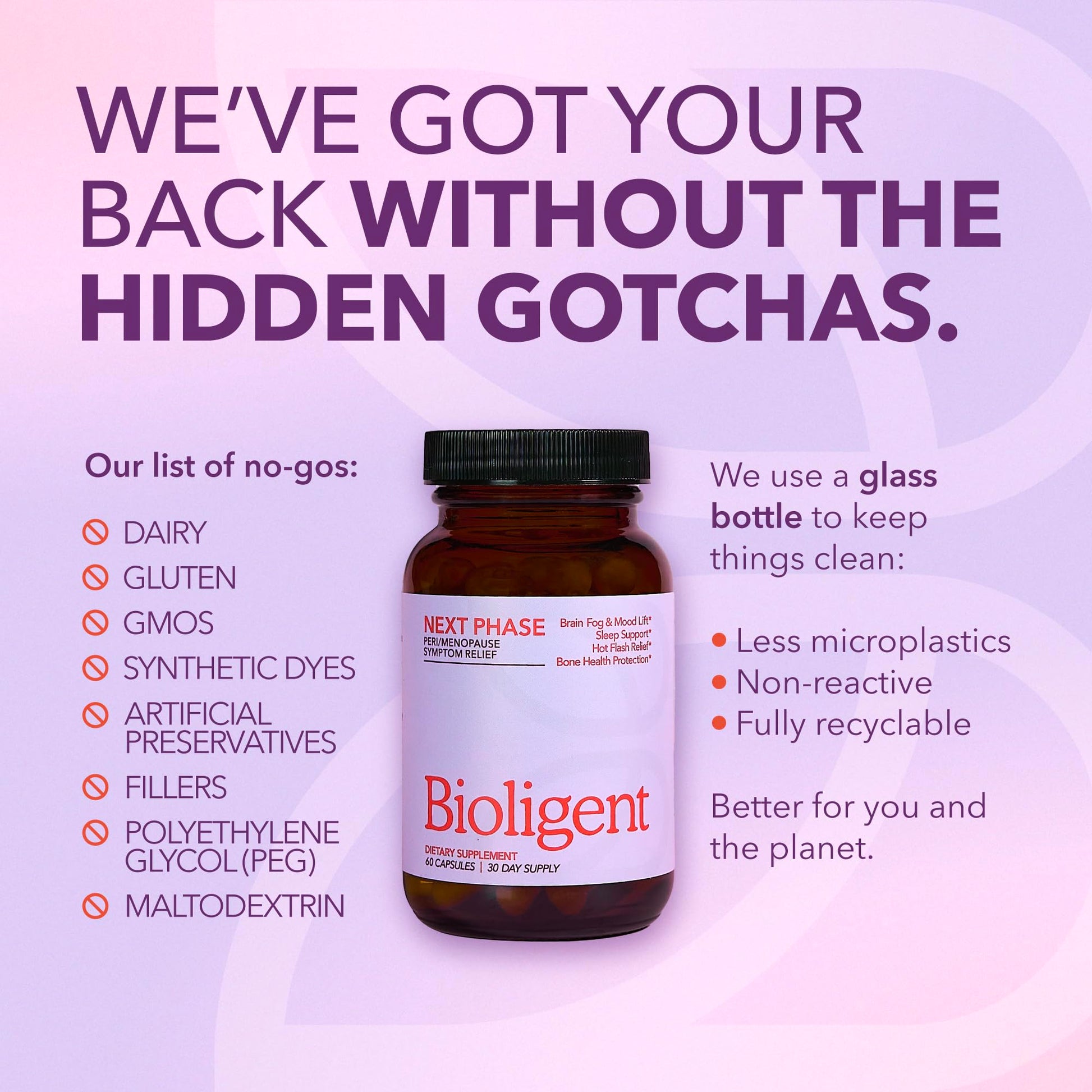 Bioligent Menopause Support Supplement for Women, Hot Flash, Sleep, Mood & Focus Support, Hormone-Free with Maca, Ginseng, Chamomile & Saffron, Non-GMO, 60 Capsules, 30 Day Supply BIOLIGENTAu supplements