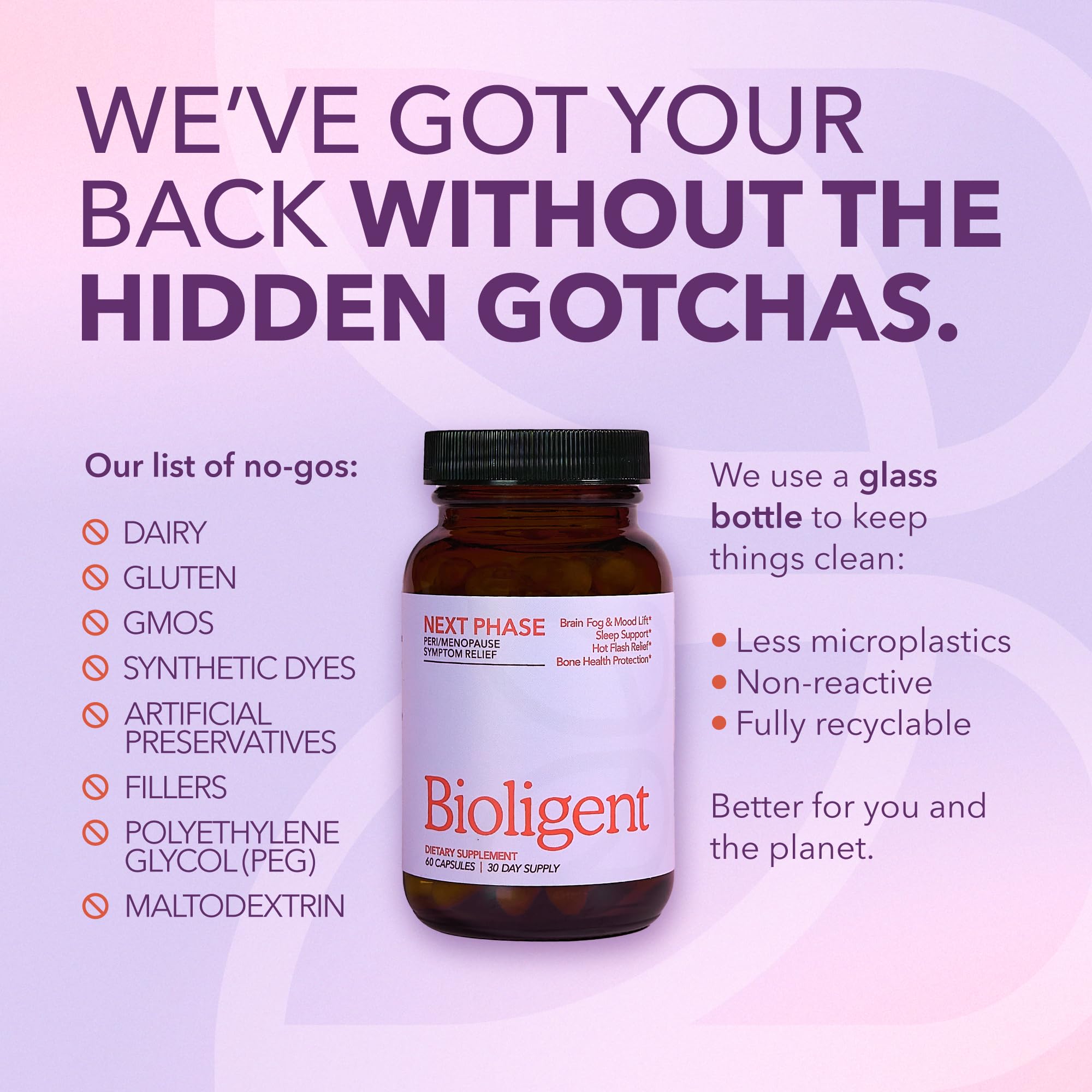 Bioligent Menopause Support Supplement for Women, Hot Flash, Sleep, Mood & Focus Support, Hormone-Free with Maca, Ginseng, Chamomile & Saffron, Non-GMO, 60 Capsules, 30 Day Supply BIOLIGENTAu supplements