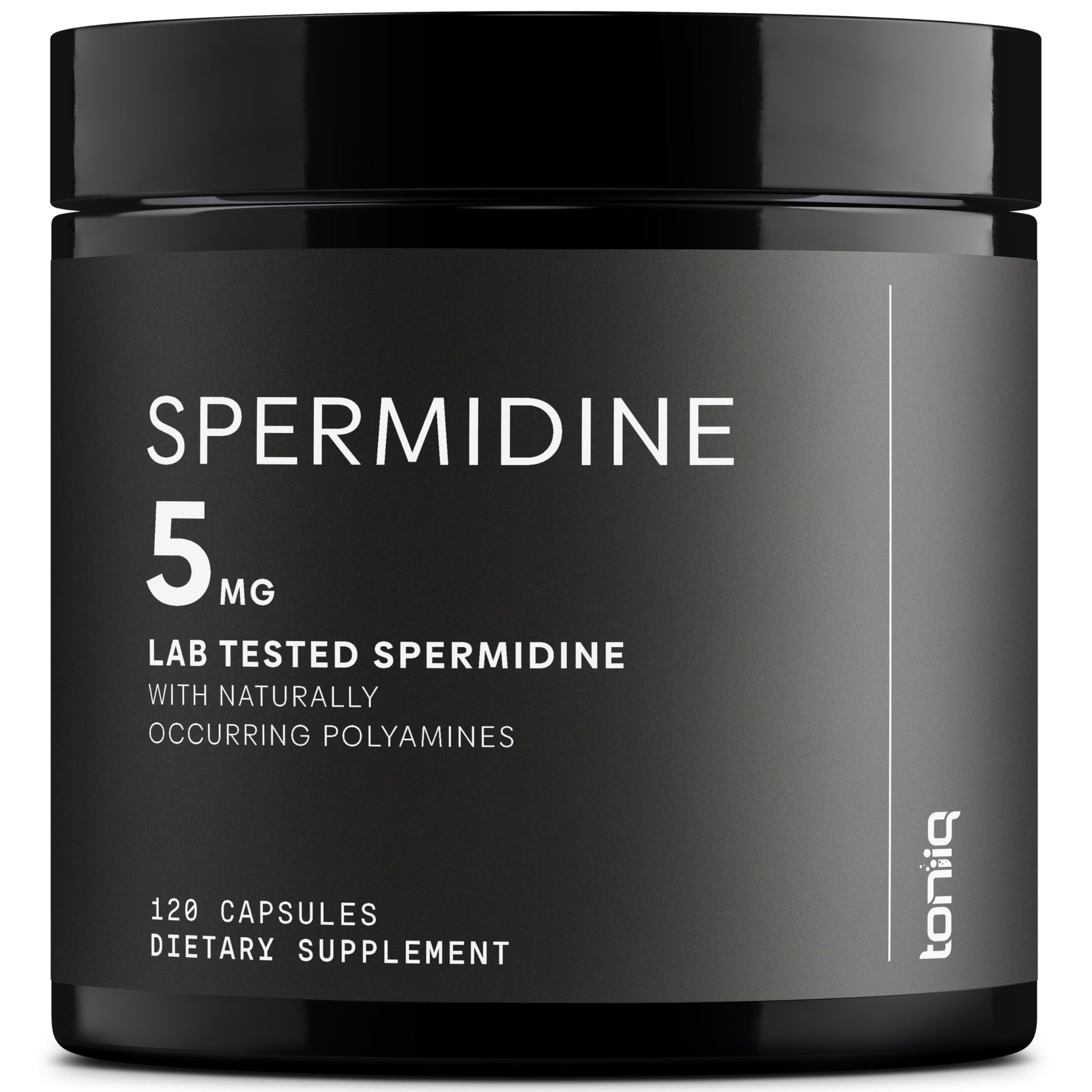 Toniiq Ultra Concentrated 500mg Spermidine Supplements for Men and Women - Non-Synthetic Spermidine Standardized to No Less Than 1% - 5mg per Serving Rice Germ Extract ToniiqAu supplements