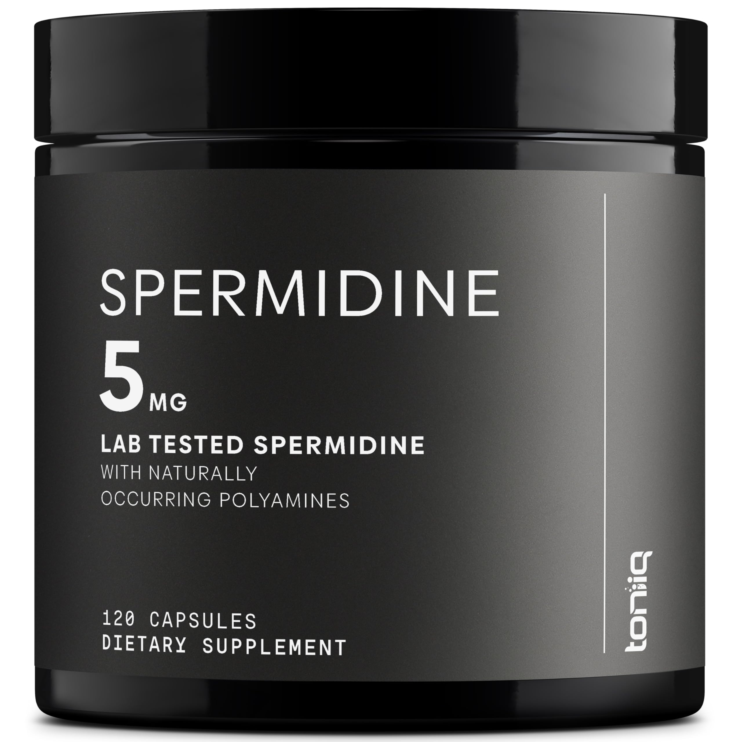 Toniiq Ultra Concentrated 500mg Spermidine Supplements for Men and Women - Non-Synthetic Spermidine Standardized to No Less Than 1% - 5mg per Serving Rice Germ Extract ToniiqAu supplements