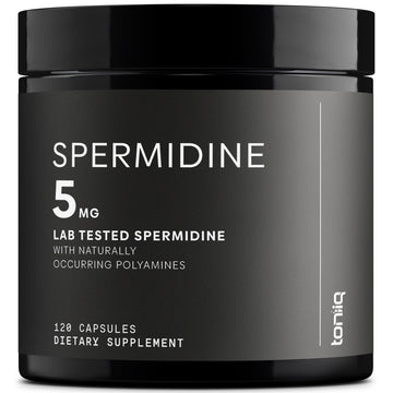 Toniiq Ultra Concentrated 500mg Spermidine Supplements for Men and Women - Non-Synthetic Spermidine Standardized to No Less Than 1% - 5mg per Serving Rice Germ Extract ToniiqAu supplements