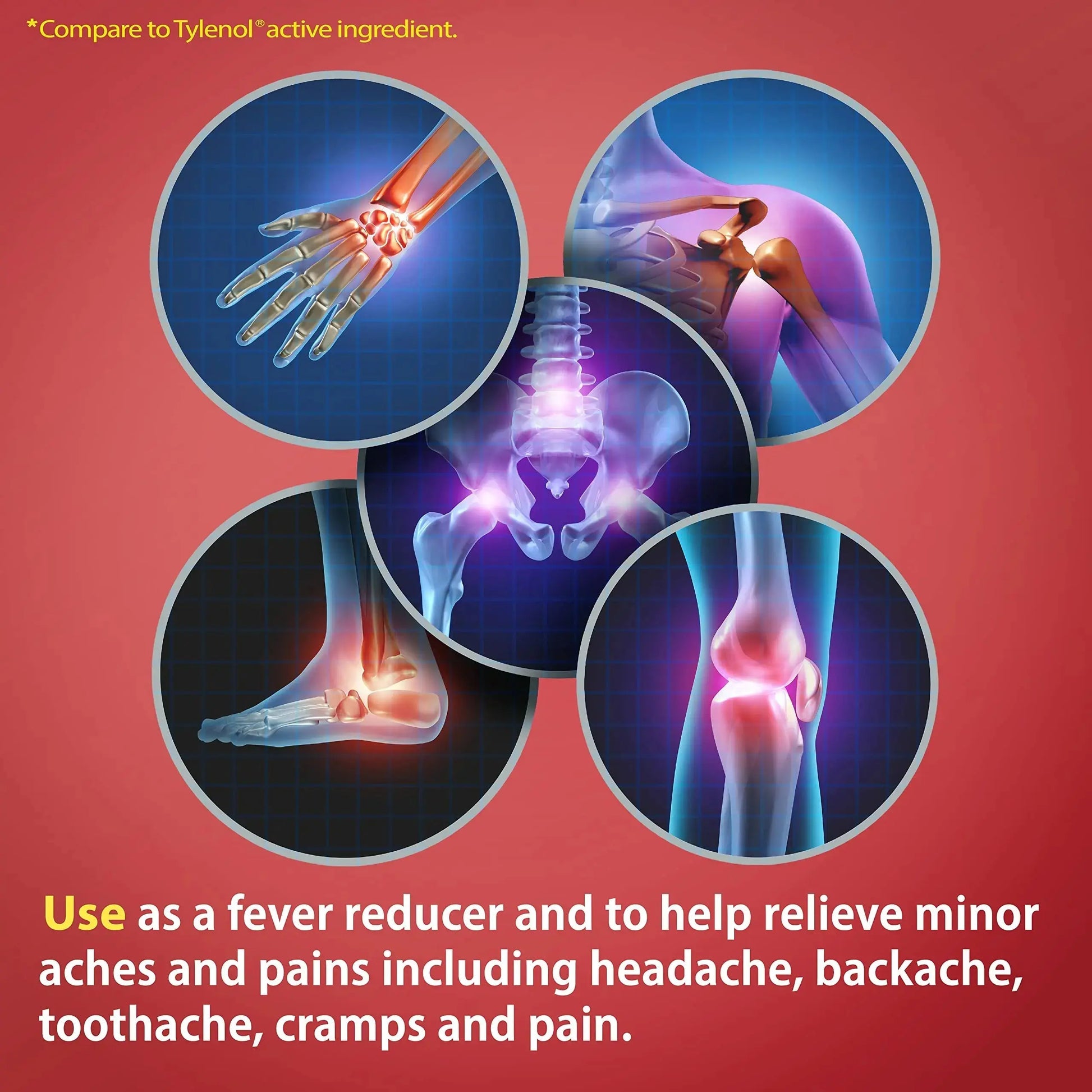 HealthA2Z® Extra Strength Pain Relief | Acetaminophen 500mg | Contains No Aspirin | Fever Reducer | Pain Reliever (500 Count (Pack of 1)) HealthA2ZAu supplements