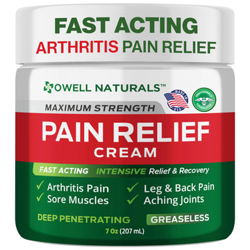 Owell Naturals Deep Penetrating Pain Relief Cream, Maximum Strength Formula for Joints & Muscles, Lower Back, Knees, Hands, Legs, Ankle – Fast Acting Comfort, 7 oz Owell NaturalsAu supplements