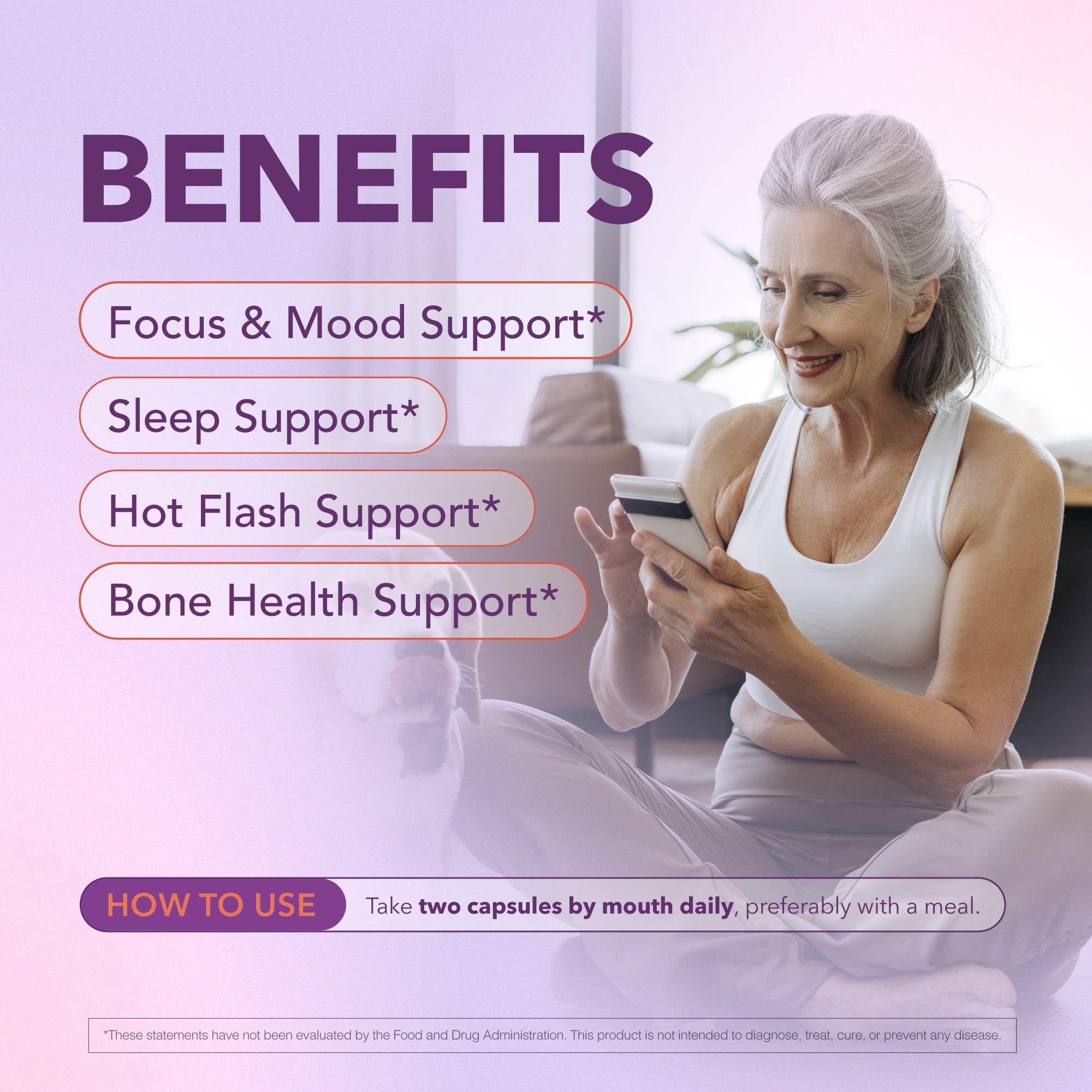 Bioligent Menopause Support Supplement for Women, Hot Flash, Sleep, Mood & Focus Support, Hormone-Free with Maca, Ginseng, Chamomile & Saffron, Non-GMO, 60 Capsules, 30 Day Supply BIOLIGENTAu supplements