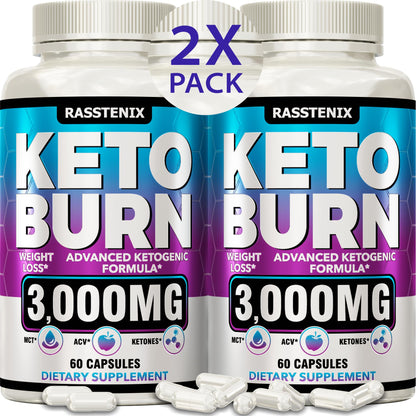 Rasstenix (2 Pack) Keto Pills - Lean Keto Diet Pills - Weight Fat Management Loss RasstenixUS supplements