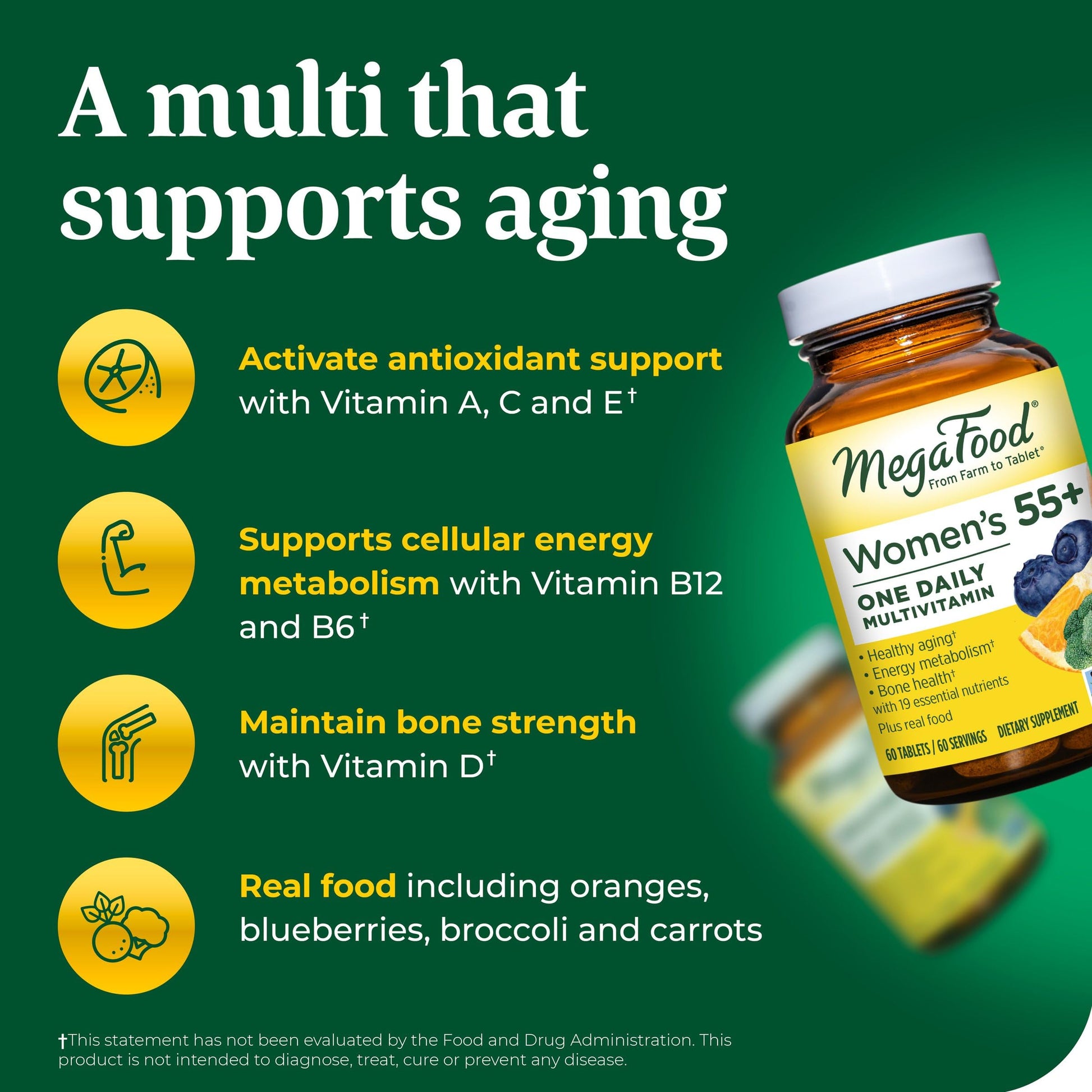 MegaFood Women's 55+ One Daily Multivitamin for Women with Vitamin A, Vitamin C MegaFoodAu supplements