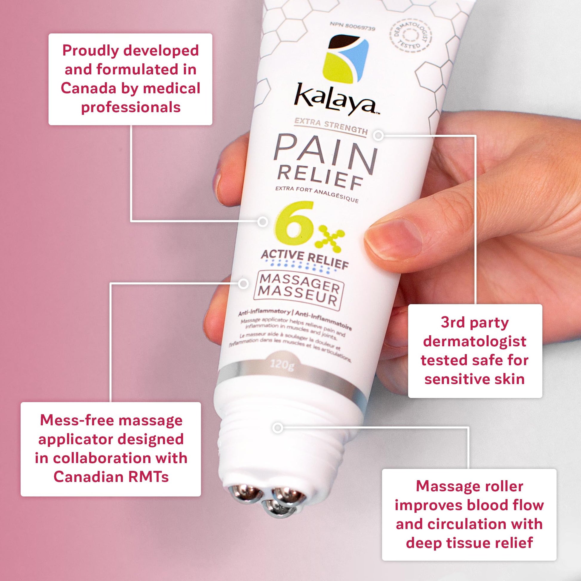Kalaya 6X Pain Relief Arnica Cream with Massager and 6X Extra Strength Pain Relief Cream Kalaya NaturalsAu supplements