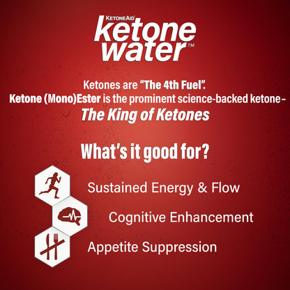 KetoneWater | Functional Sparkling Water w/Ketone Ester (3 Grams) | Black Cherry Flavor KetoneAidUS supplements
