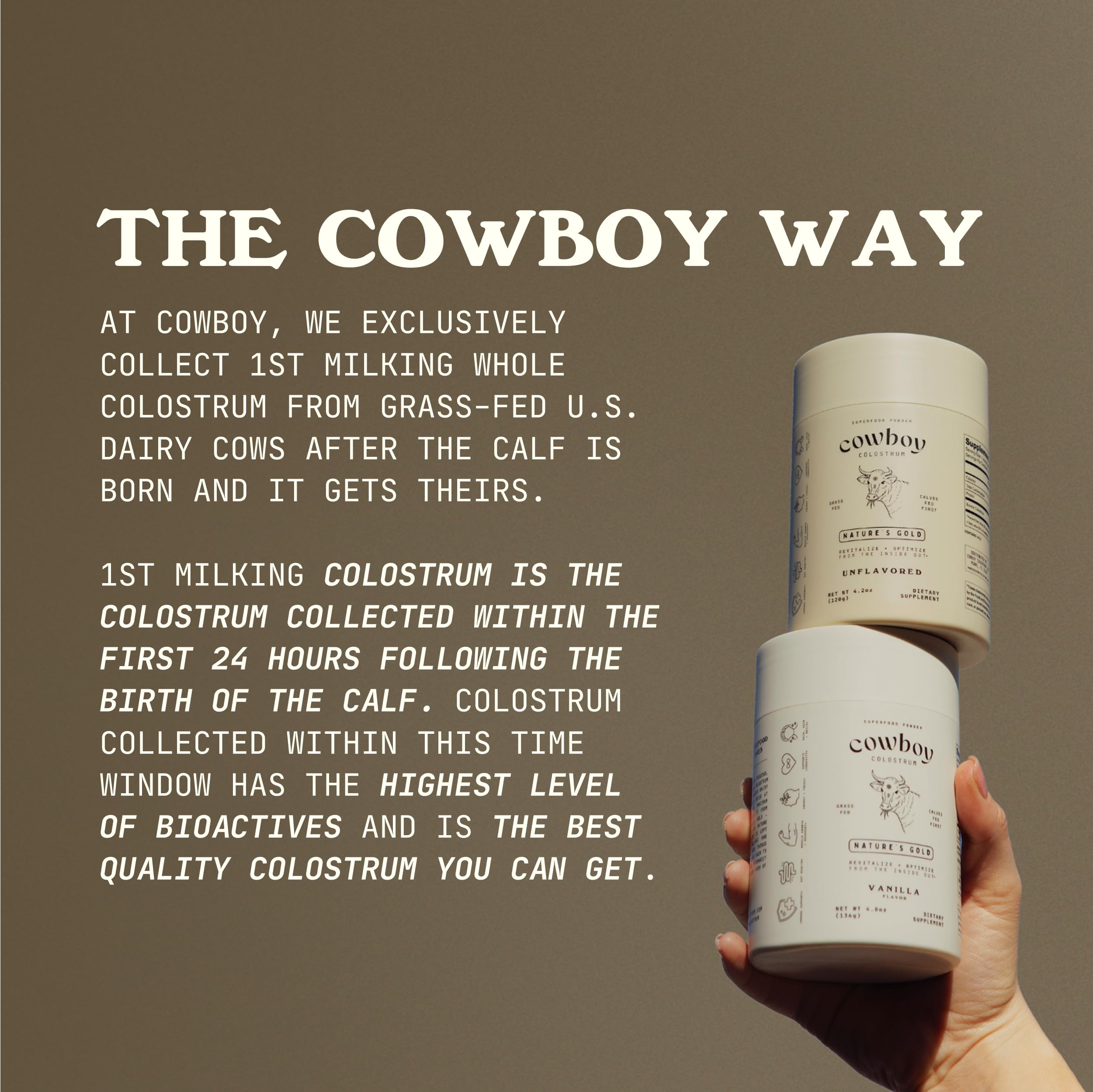COWBOY COLOSTRUM Powder Travel Packs - Bovine Colostrum Powder - First Day Milking Whole Colostrum - Grass Fed Colostrum Supplement for Gut Health, Immunity, Skin & Hair (Unflavored, 30 Servings) COWBOY COLOSTRUMAu supplements