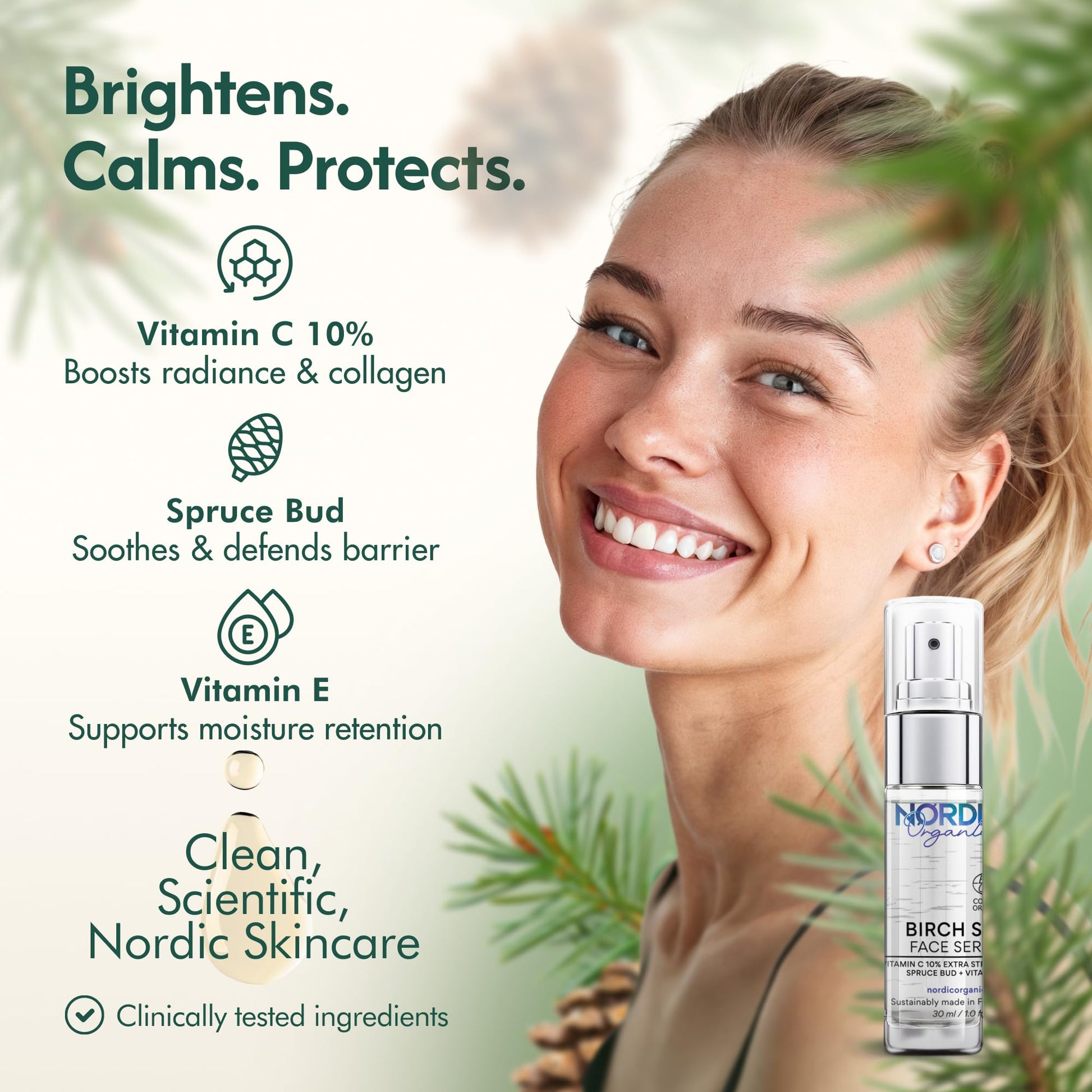 Nordic Organic Birch Sap Face Mist – COSMOS Certified Organic Formula with Hyaluronic Acid & Chaga Mushroom, Fragrance Free, Made in Finland 3.38 oz (100 ml), 1 Bottle Nordic OrganicAu supplements
