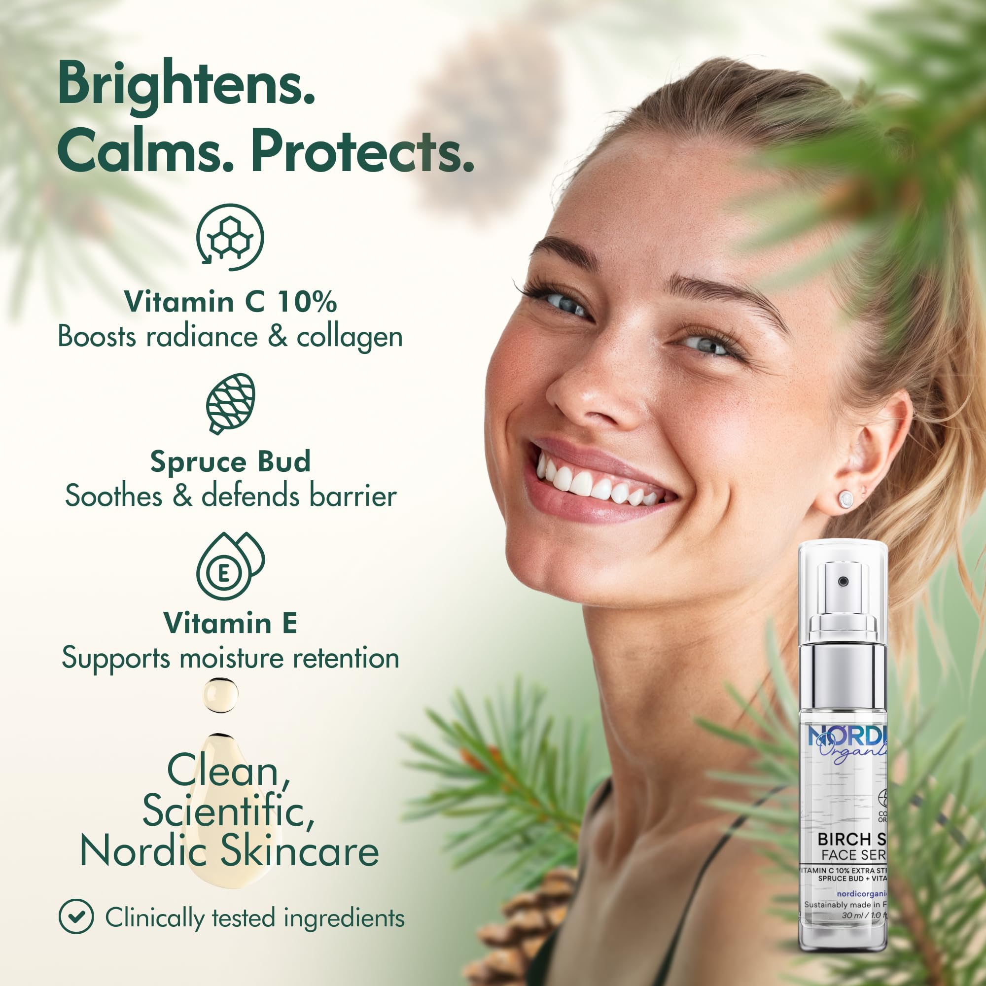 Nordic Organic Birch Sap Face Mist – COSMOS Certified Organic Formula with Hyaluronic Acid & Chaga Mushroom, Fragrance Free, Made in Finland 3.38 oz (100 ml), 1 Bottle Nordic OrganicAu supplements