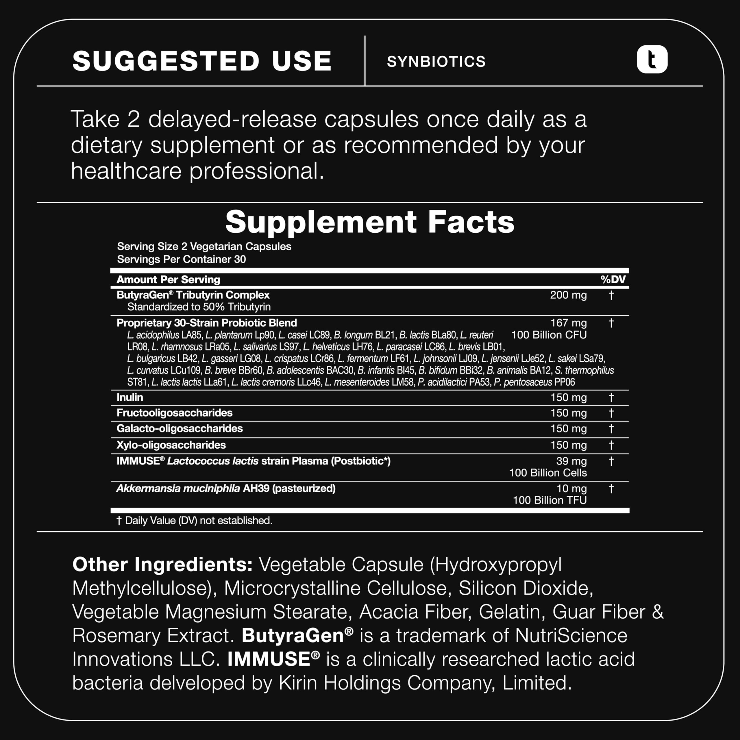 Toniiq Prebiotics and Probiotics – 200B TFU with Postbiotics IMMUSE® & ButyraGen® – 30 Strains – Shelf-Stable Synbiotic Formula – Third-Party Tested – 60 Capsules ToniiqAu supplements