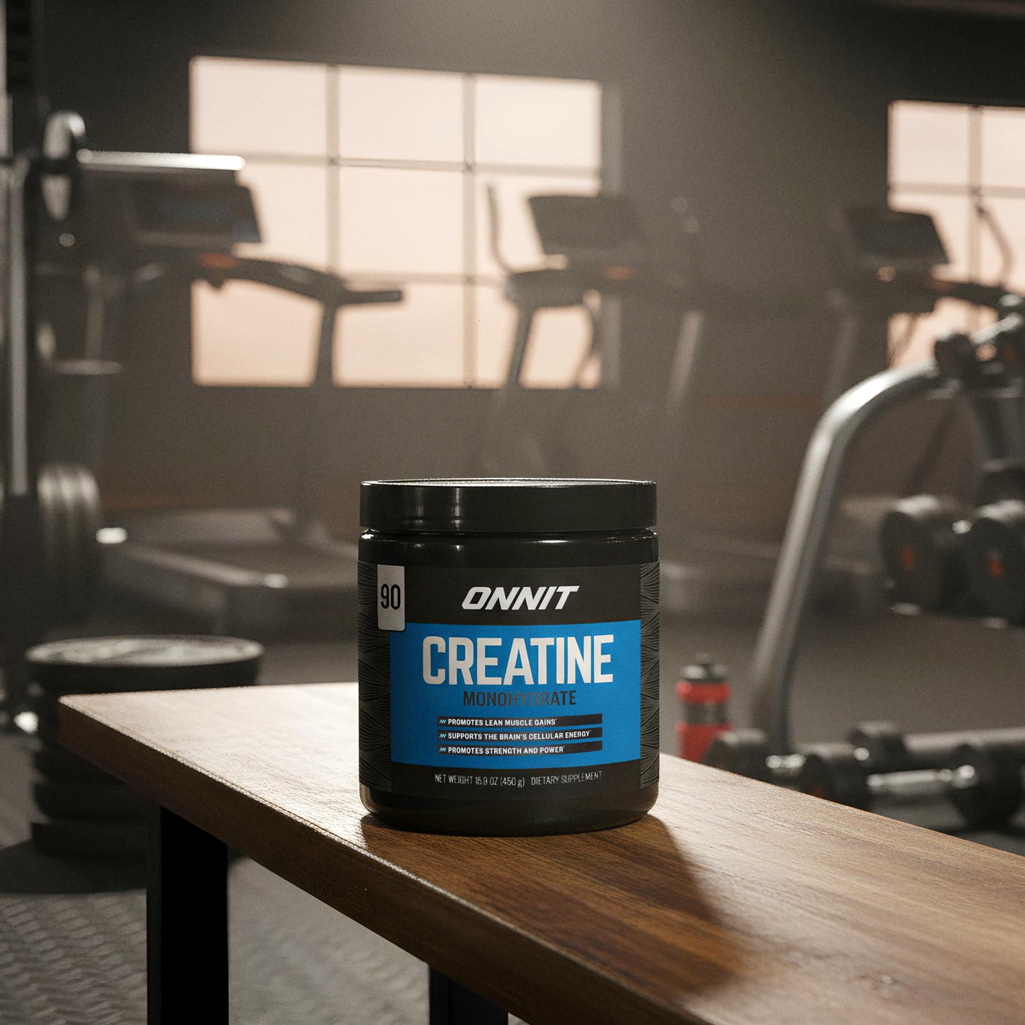 ONNIT Creatine Monohydrate Powder – Unflavored, 90-Serving Value Size – Supports Strength, Lean Muscle, and Brain Energy† – Keto Friendly, No Fillers, 90 Servings, 15.29 oz ONNITAu supplements