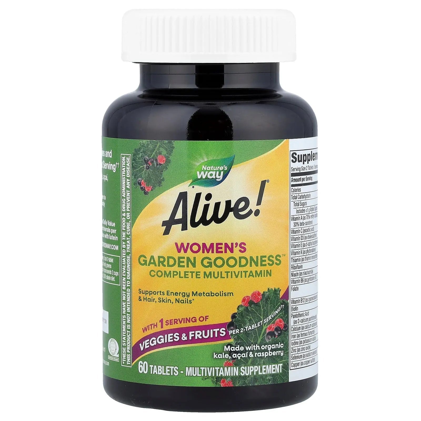 Nature's Way Alive! Garden Goodness Multivitamin for Women, High Potency B-Vitamins to Support Cellular Energy Nature's WayAu supplements
