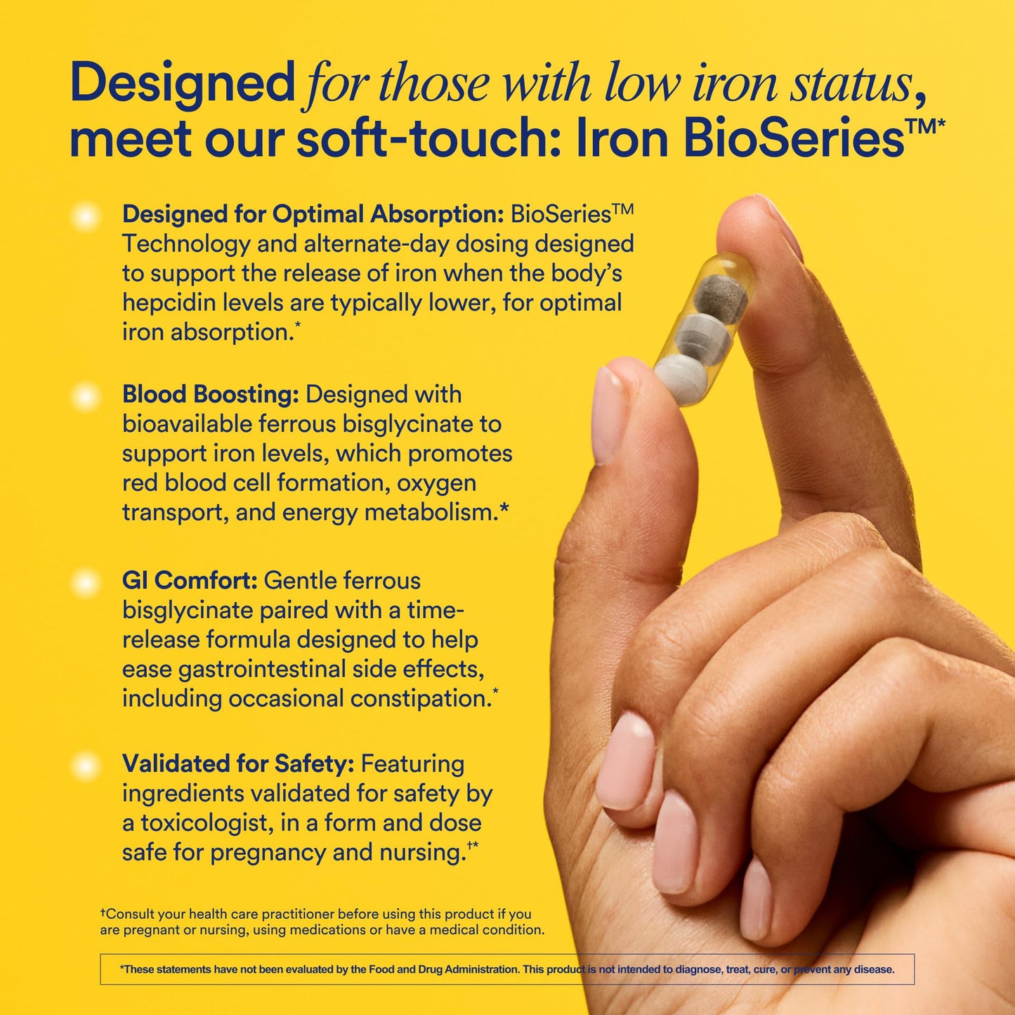 Ritual Iron Supplement to Support Low Iron Levels 60 mg | 48-hour Dosing Routine with BioSeries™ Technology plus Vitamin A and C. Designed for Optimal Absorption and Minimal GI Discomfort* 15 Servings RitualUS supplements