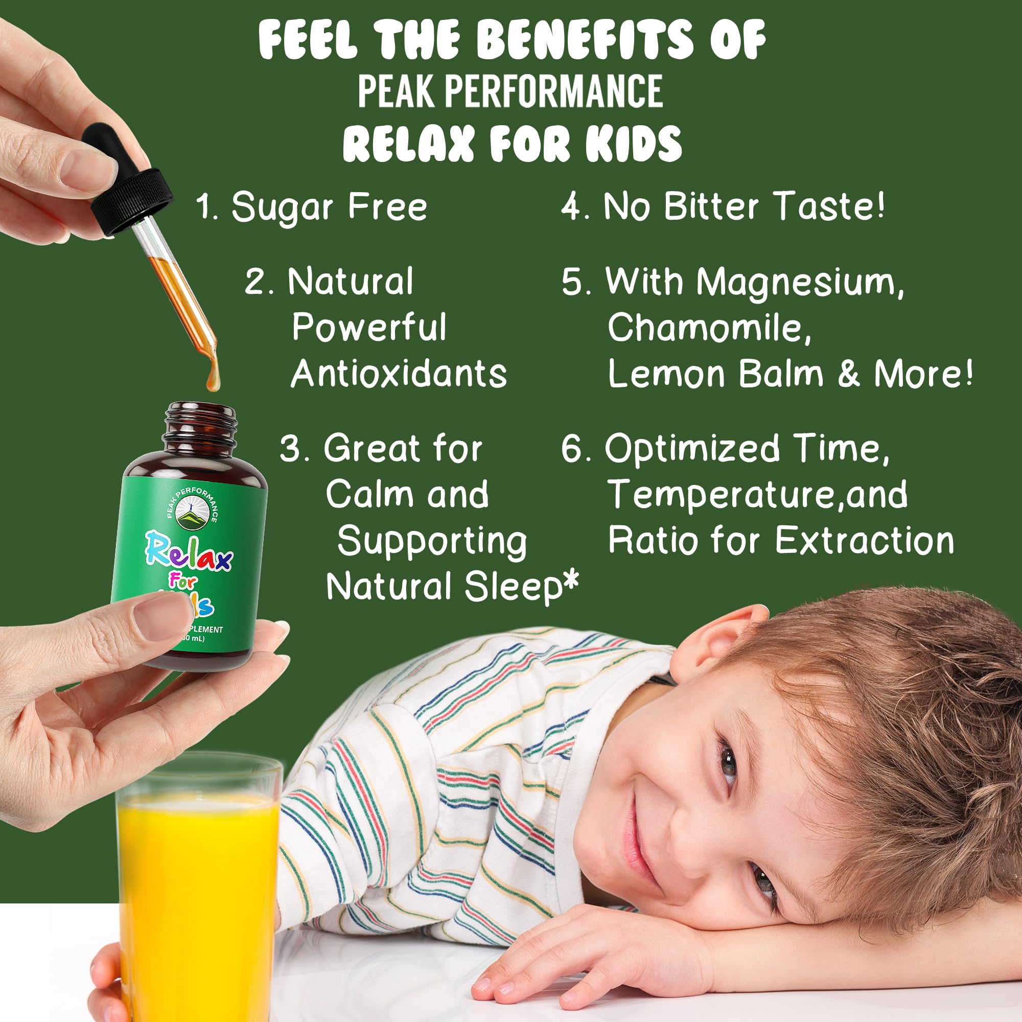 Kids Calm Liquid Drops. Aid for Relaxation, Calming, Optimal Sleep With Chamomile, Magnesium. No Bitter Taste. Kids Won't Know They're Taking It. Sugar Free 9-in-1 Vegan Supplement. Non-Habit Forming Peak PerformanceAu supplements