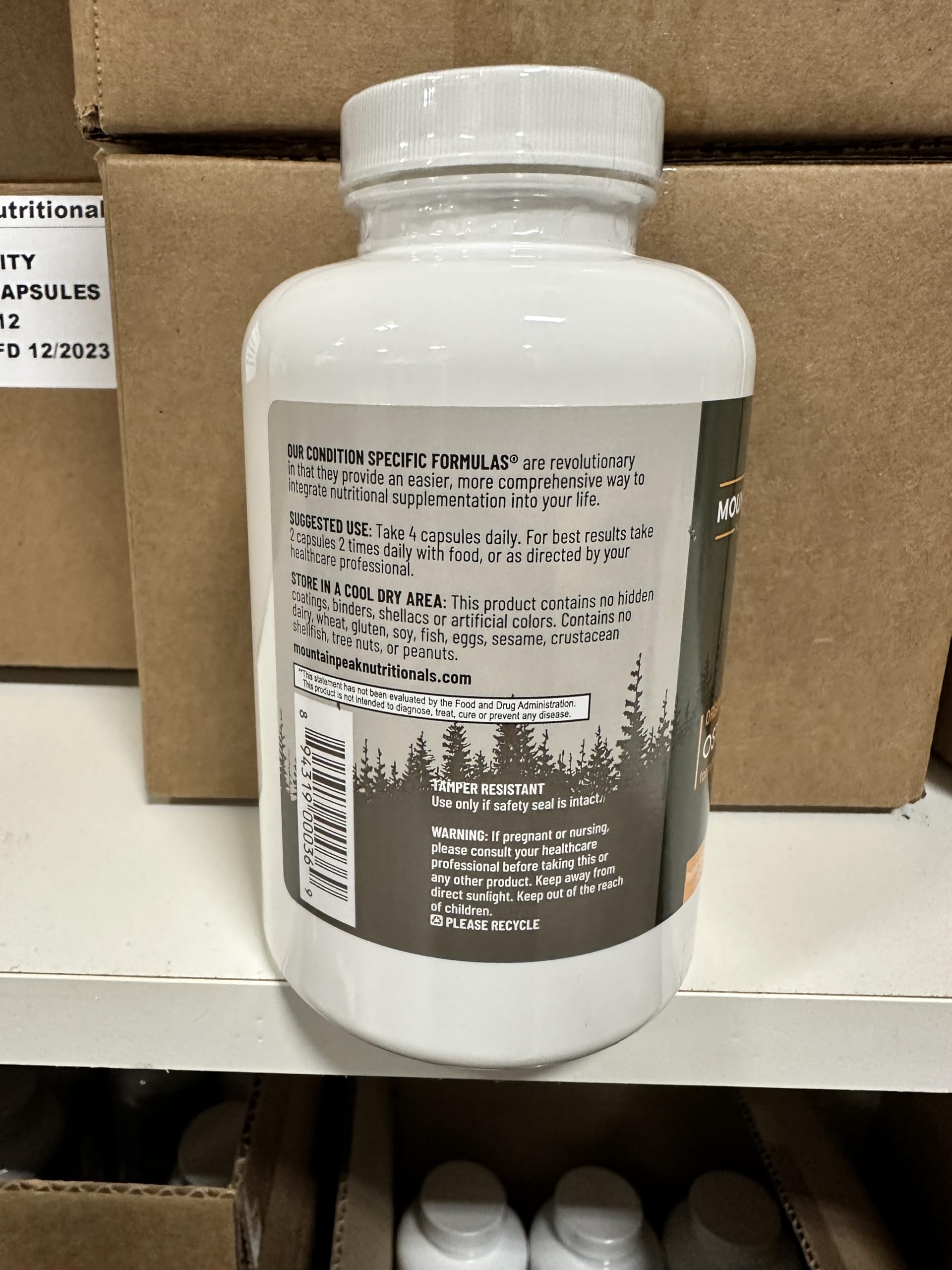 Mountain Peak Nutritionals Osteo Supplement - Organ & Strong Bone Support, Promotes Bone Health - With Vitamins D3, K2, Calcium, and Magnesium - Bone Building & Strengthening (240 Vegetarian Capsules) Mountain Peak NutritionalsAu supplements