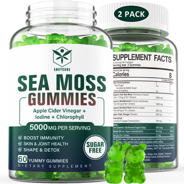 Sugar-Free Sea Moss Iodine Gummies 5000mg, Extra Strength Irish Moss Gel Supplement EnvyCureAu supplements