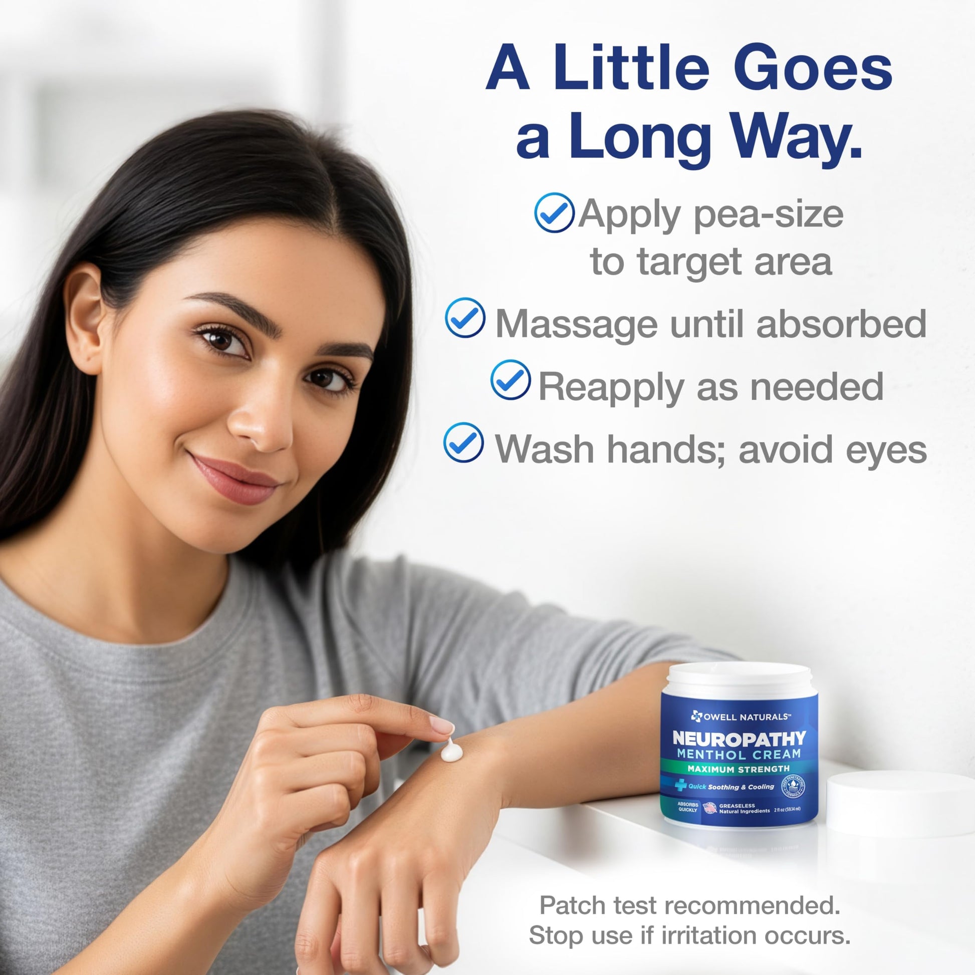 Owell Naturals Neuropathy Cream Extra Strength – Fast Absorbing Cooling for Leg, Feet & Hands – Advanced Soothing Formula with Aloe Vera, Arnica, MSM & Vitamin B6 – Made in USA, 2 fl oz Owell NaturalsAu supplements