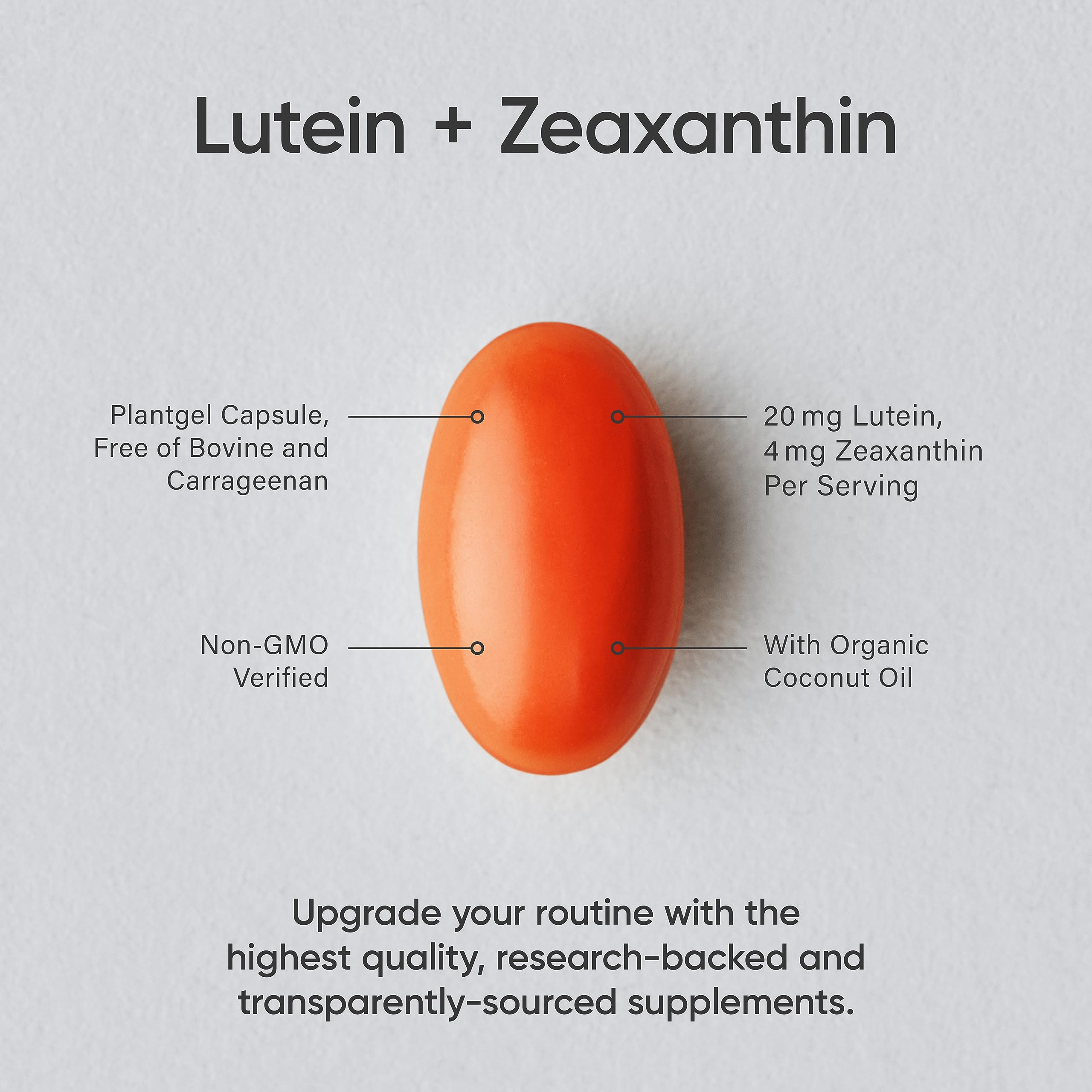 Sports Research Vegan Lutein + Zeaxanthin (20mg) with Organic Coconut Sports ResearchAu supplements